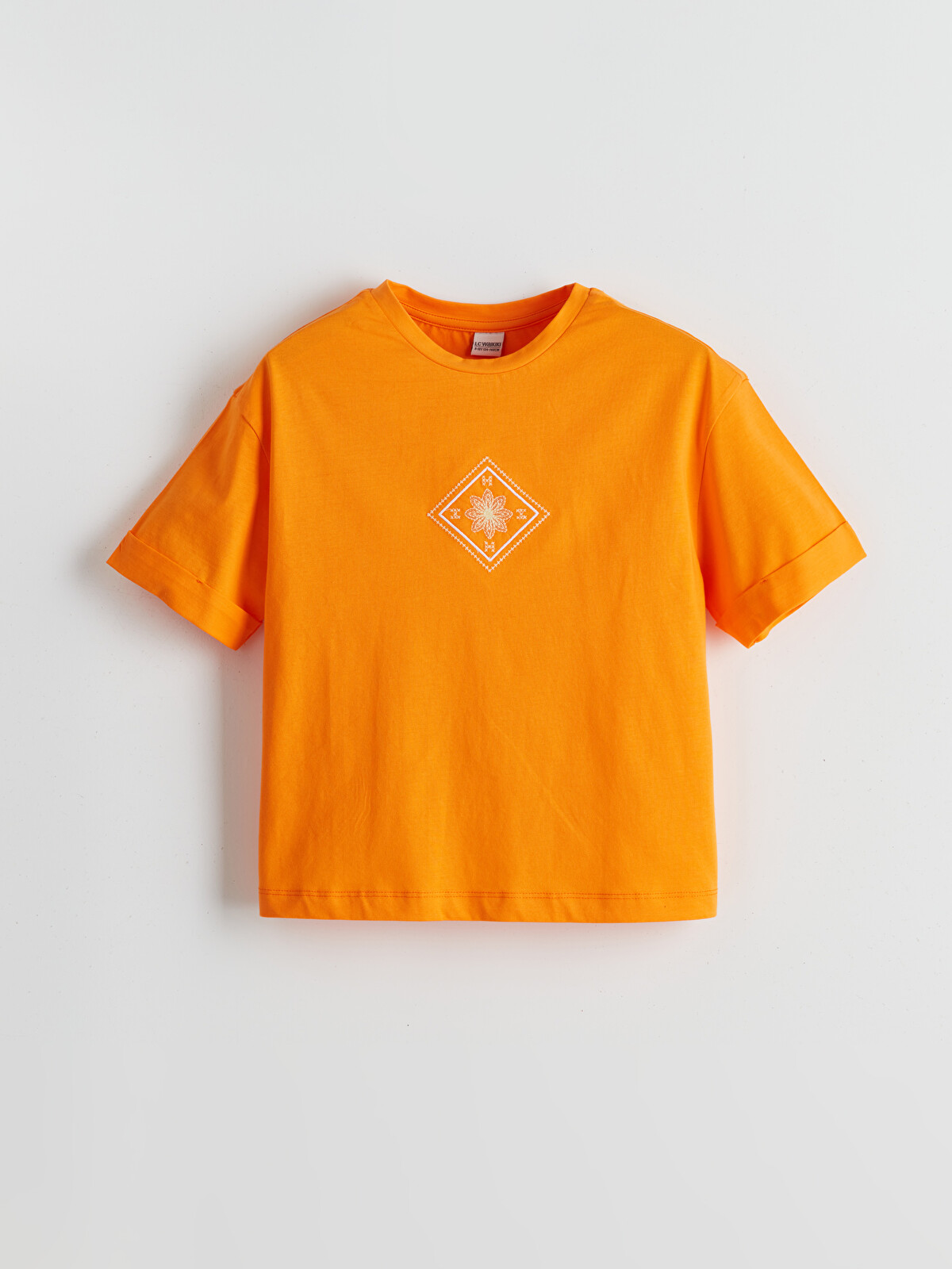 LCW Kids Crew Neck Short Sleeve Printed Girls' T-Shirt - S5G578Z4