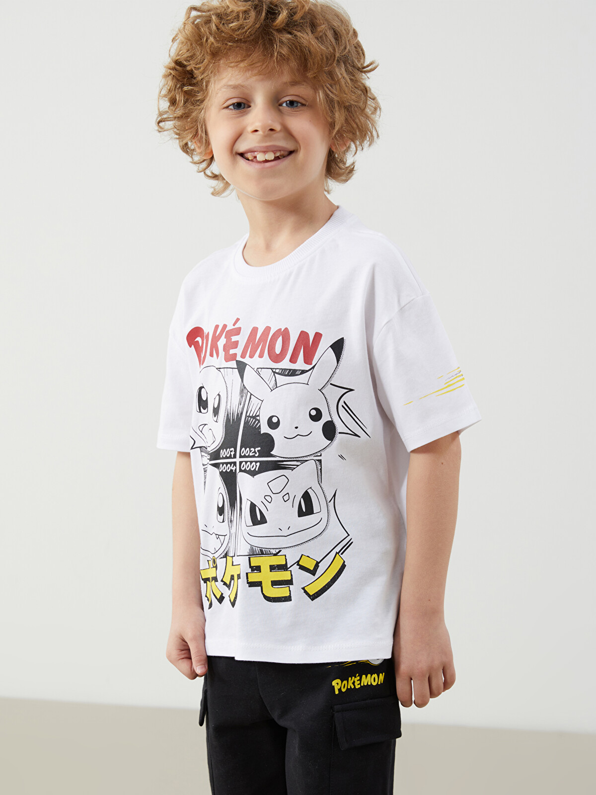 トップス ss_0407 LCW Kids Pokemon Printed Boys' T-Shirt and Shorts 2 Pack