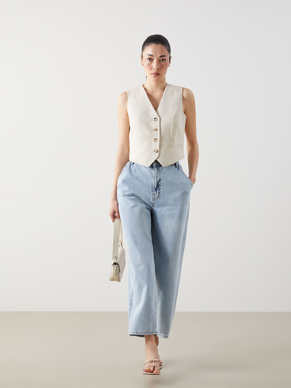 LCW ECO İndigo Balloon Fit Kadın Jean Pantolon - S5G988Z8-311 | LCW