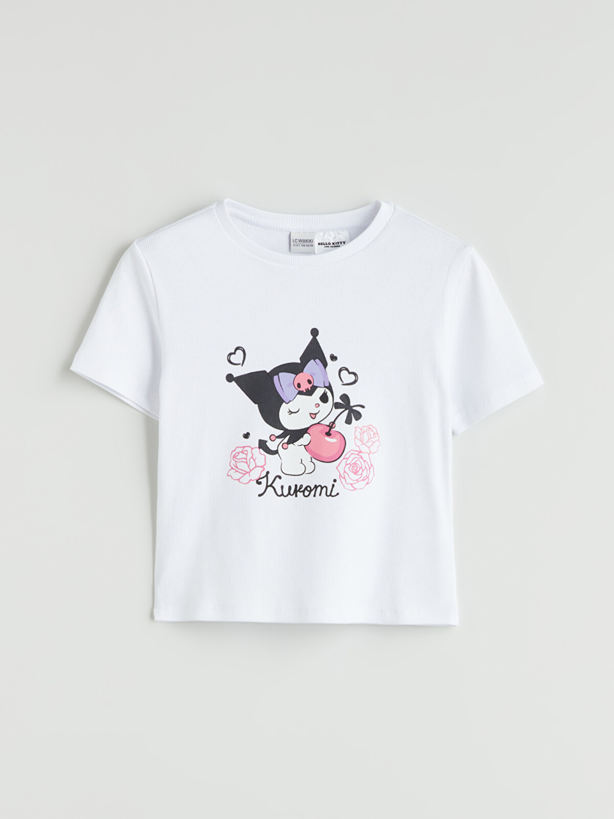 mi-me＊ページ LCW Kids Bisiklet Yaka Kuromi Baskılı Kız Çocuk Crop Tişört