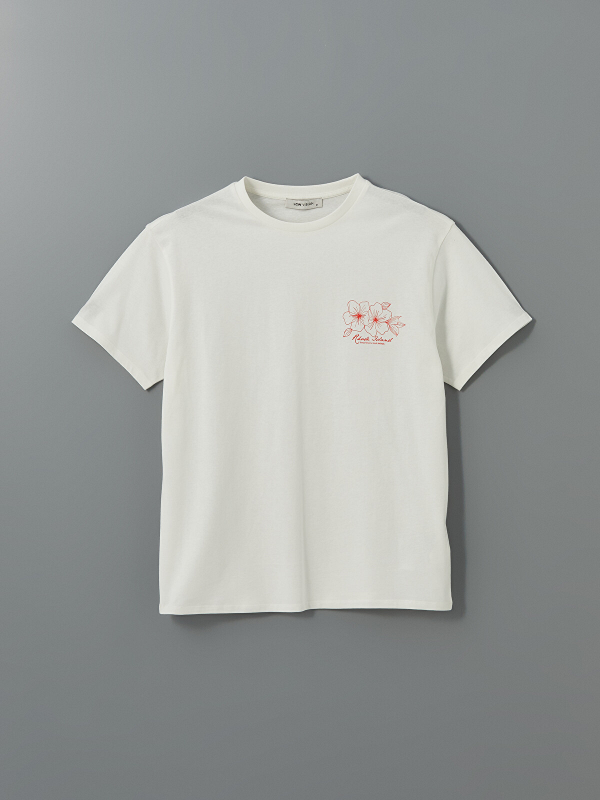 LCW Vision Crew Neck Rhode Island Printed Women's T-Shirt