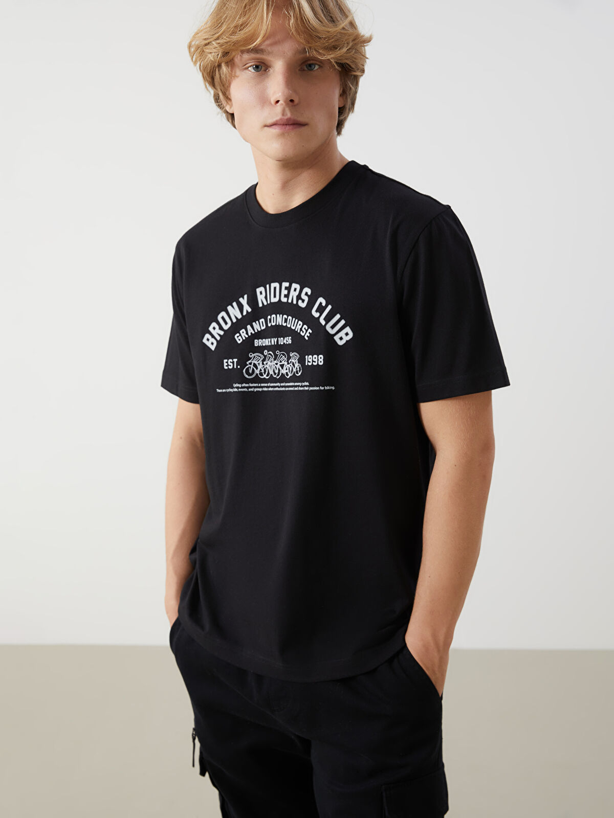 XSIDE Crew Neck Printed Jersey Bronx Men's T-Shirt -S5GG35Z8-CVL