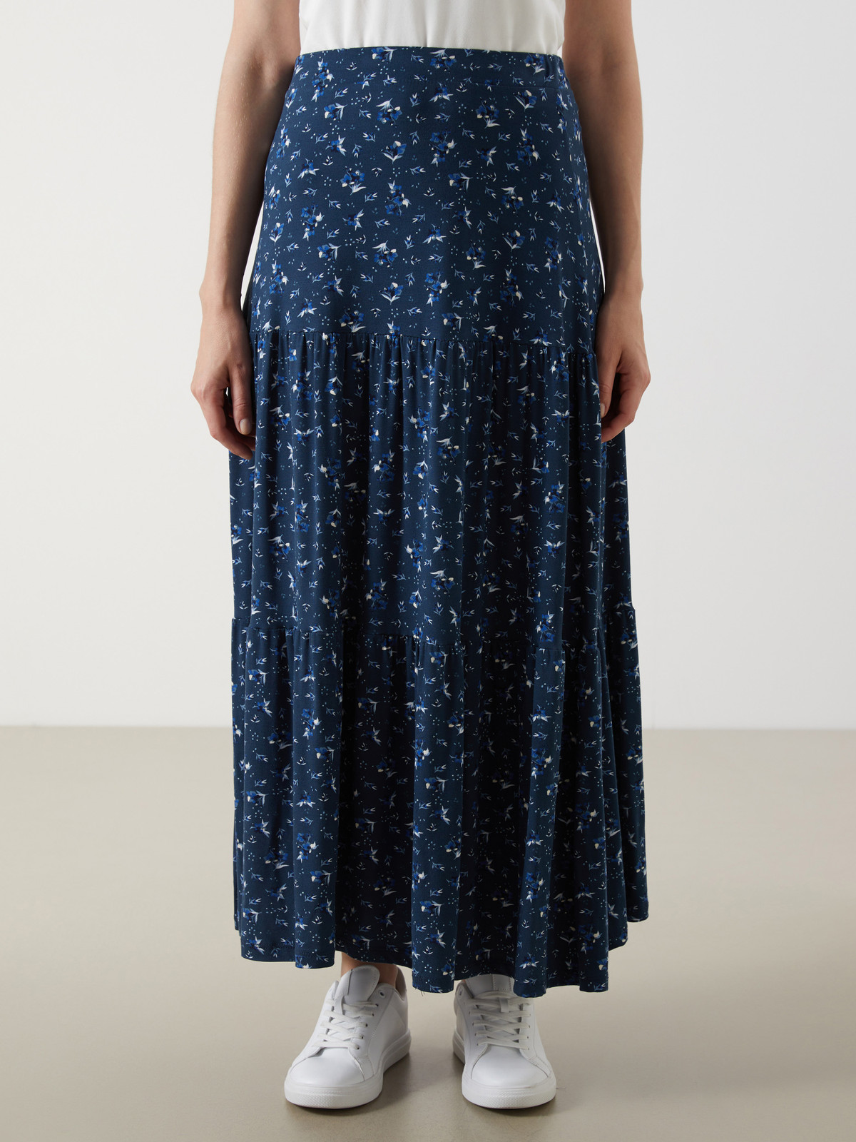 LCW Grace Elastic Waist Floral Women's Skirt - S5GI03Z8-LSJ | LC