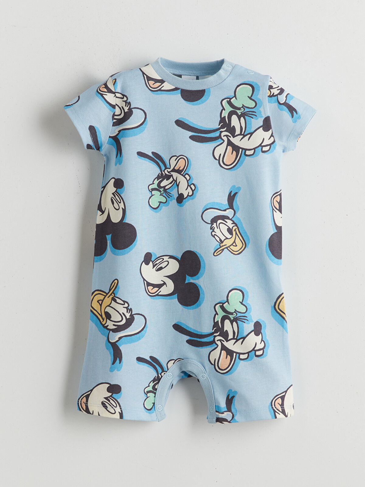 LCW baby Ekru Mickey Mouse Baskılı Erkek Bebek Tulum 2'li