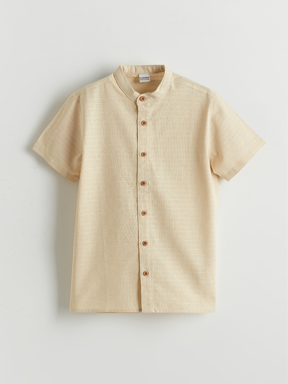 LCW Kids Grandad Collar Textured Boys' Shirt - S5GO83Z4-FRX | LC