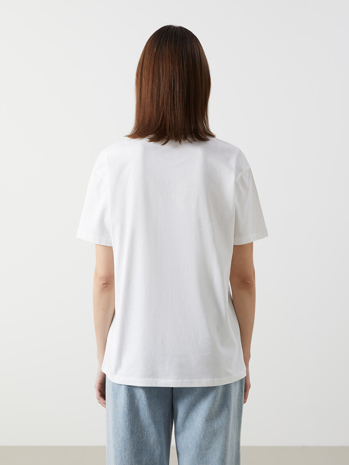 XSIDE Woman White T-shirt - S5GP41Z8-R9J | LC Waikiki