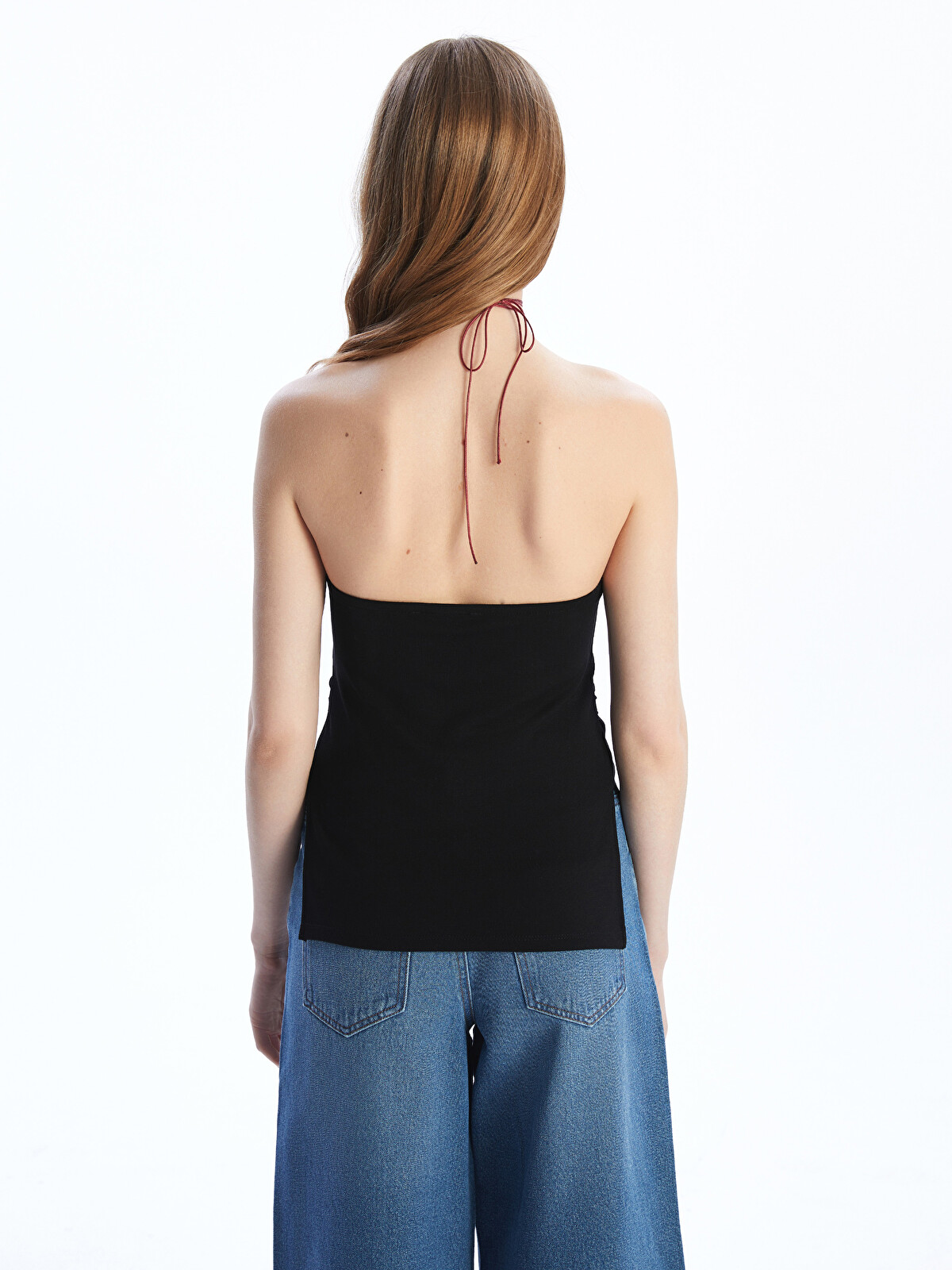 XSIDE Siyah Straplez Yaka Kadın Crop - S5GQ80Z8-CVL | LCW