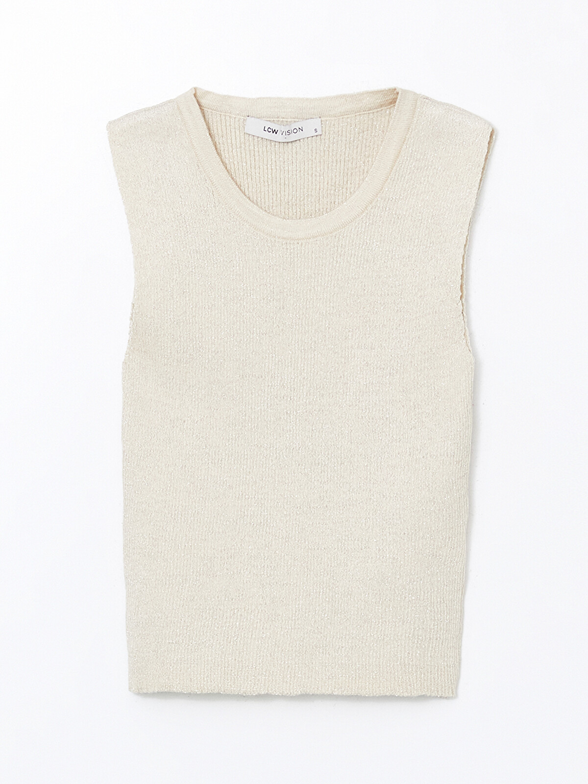 LCWAIKIKI Classic Crew Neck Shiny Look Women's Knitwear Tank Top