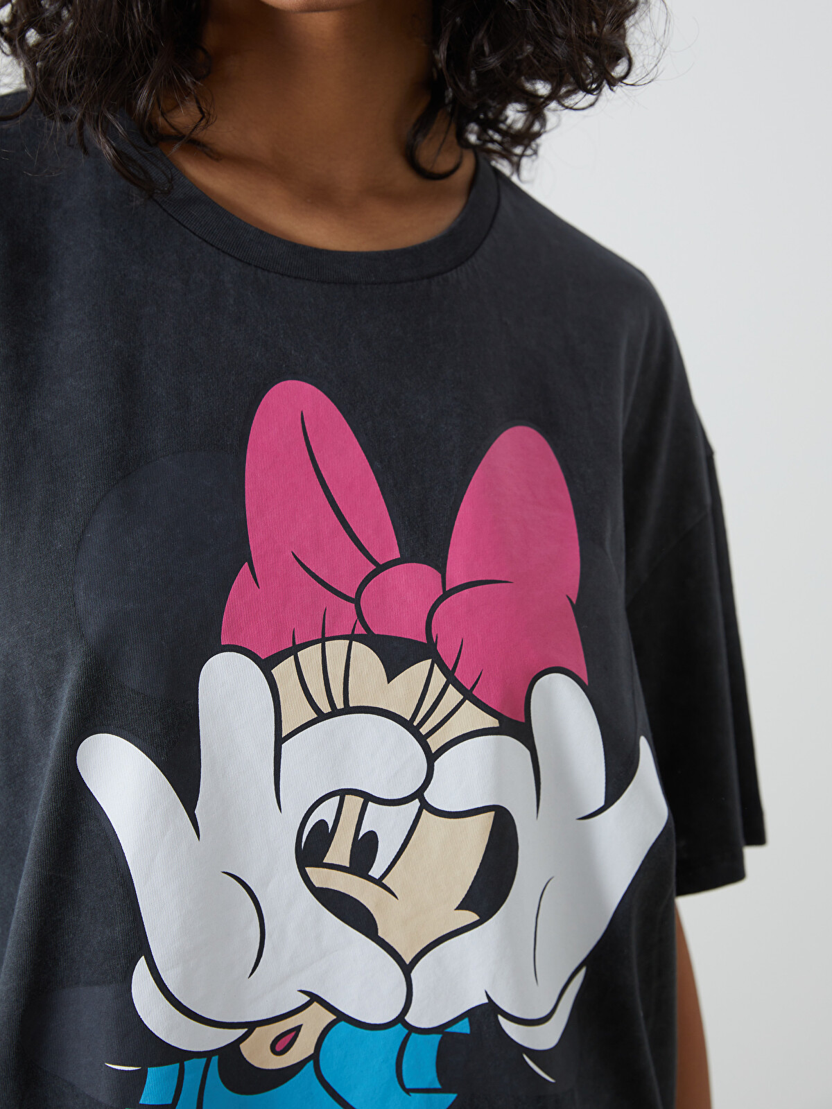 XSIDE Minnie Mouse Baskılı %100 Pamuklu Kadın Tişört - S5GV70Z8