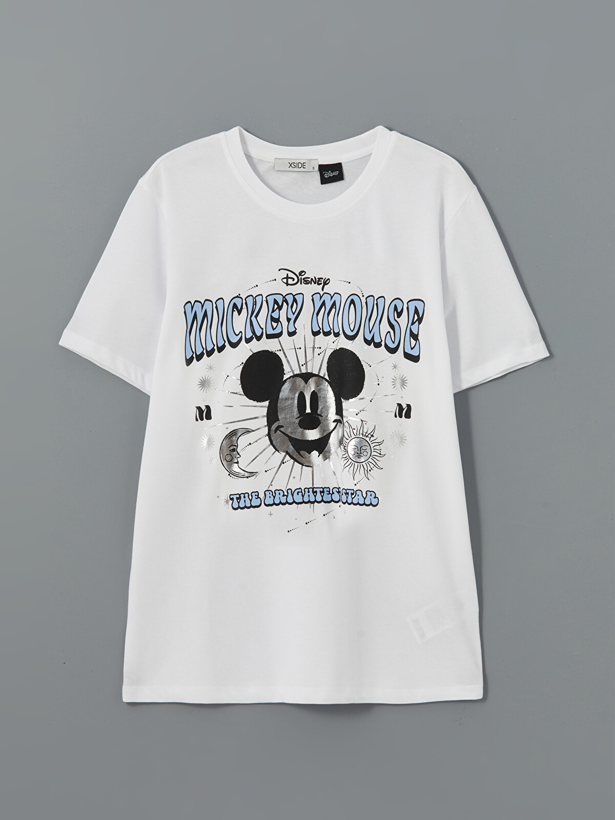 XSIDE Mickey Mouse Baskılı %100 Pamuklu Kadın Tişört - S5GY08Z8