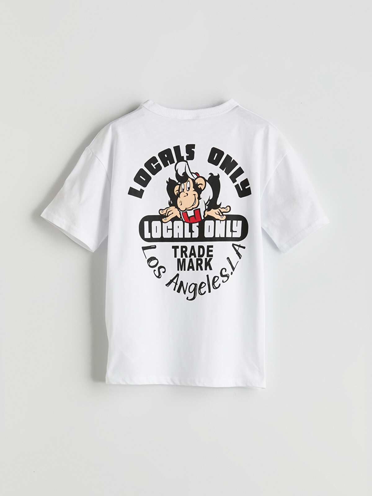 LCW Kids Bisiklet Yaka Nostaljik Maymun Baskılı Unisex Çocuk