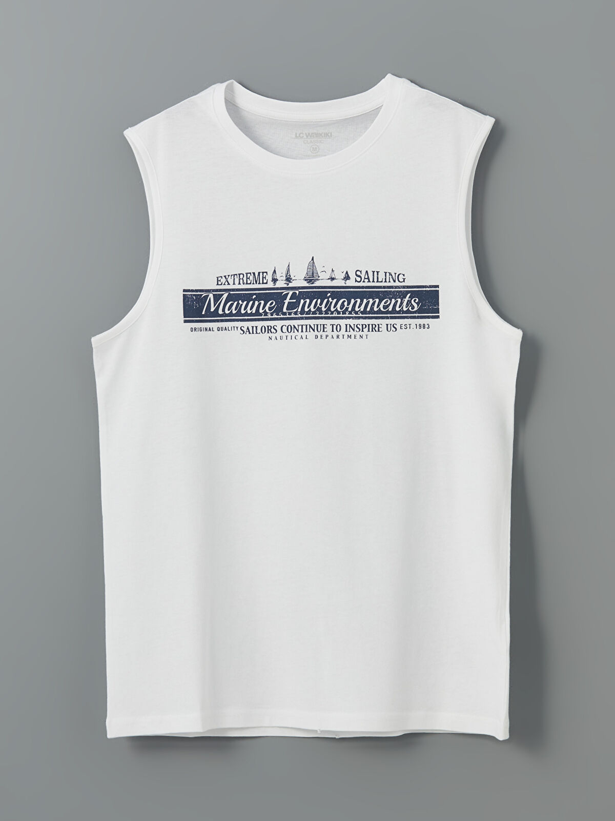 Crew Neck Printed Men's Sleeveless T-Shirt -S5H374Z8-Q6K