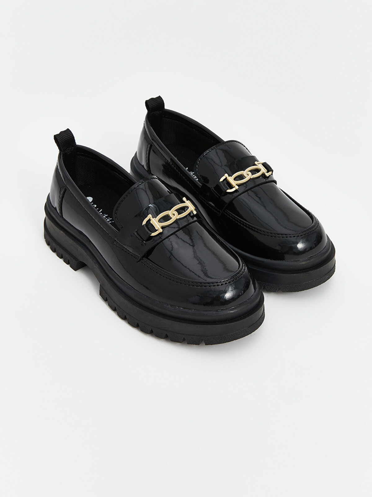 LCW STEPS Siyah Metal Toka Detaylı Kız Çocuk Loafer - S5HA79Z4-RQL