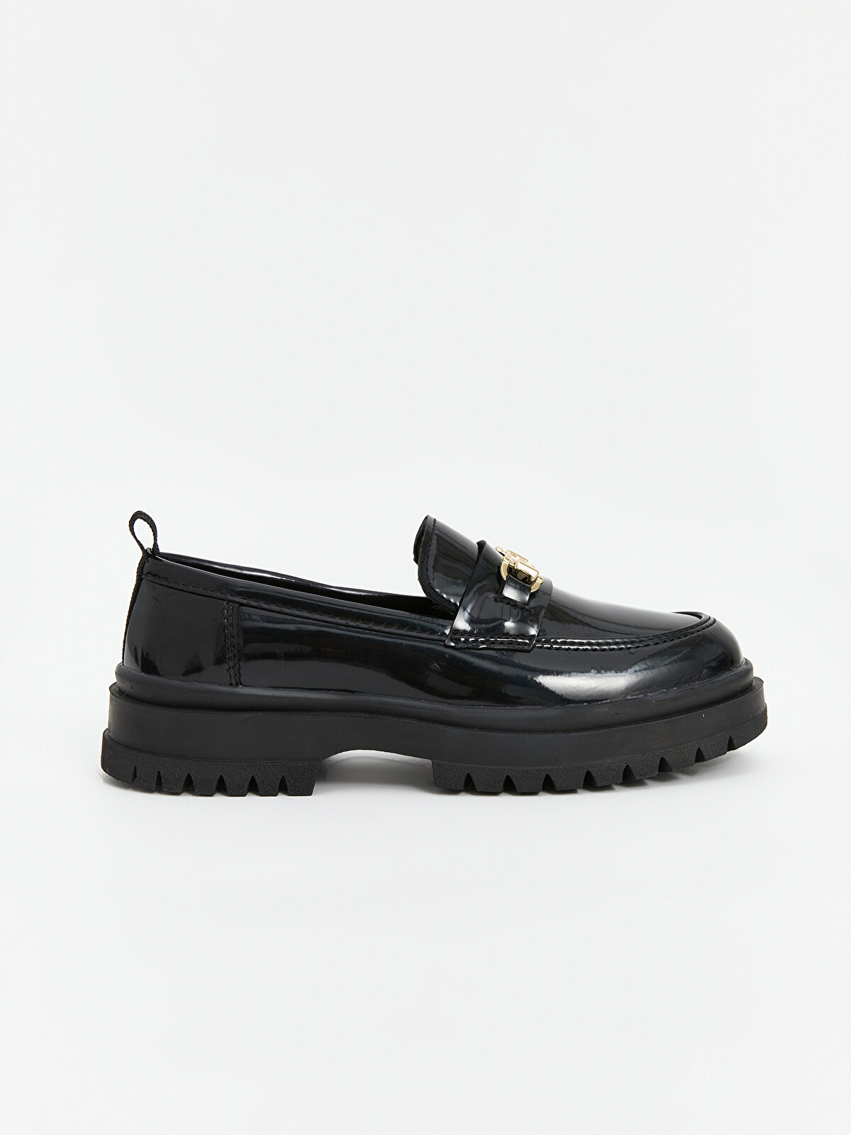 LCW STEPS Siyah Metal Toka Detaylı Kız Çocuk Loafer - S5HA79Z4-RQL