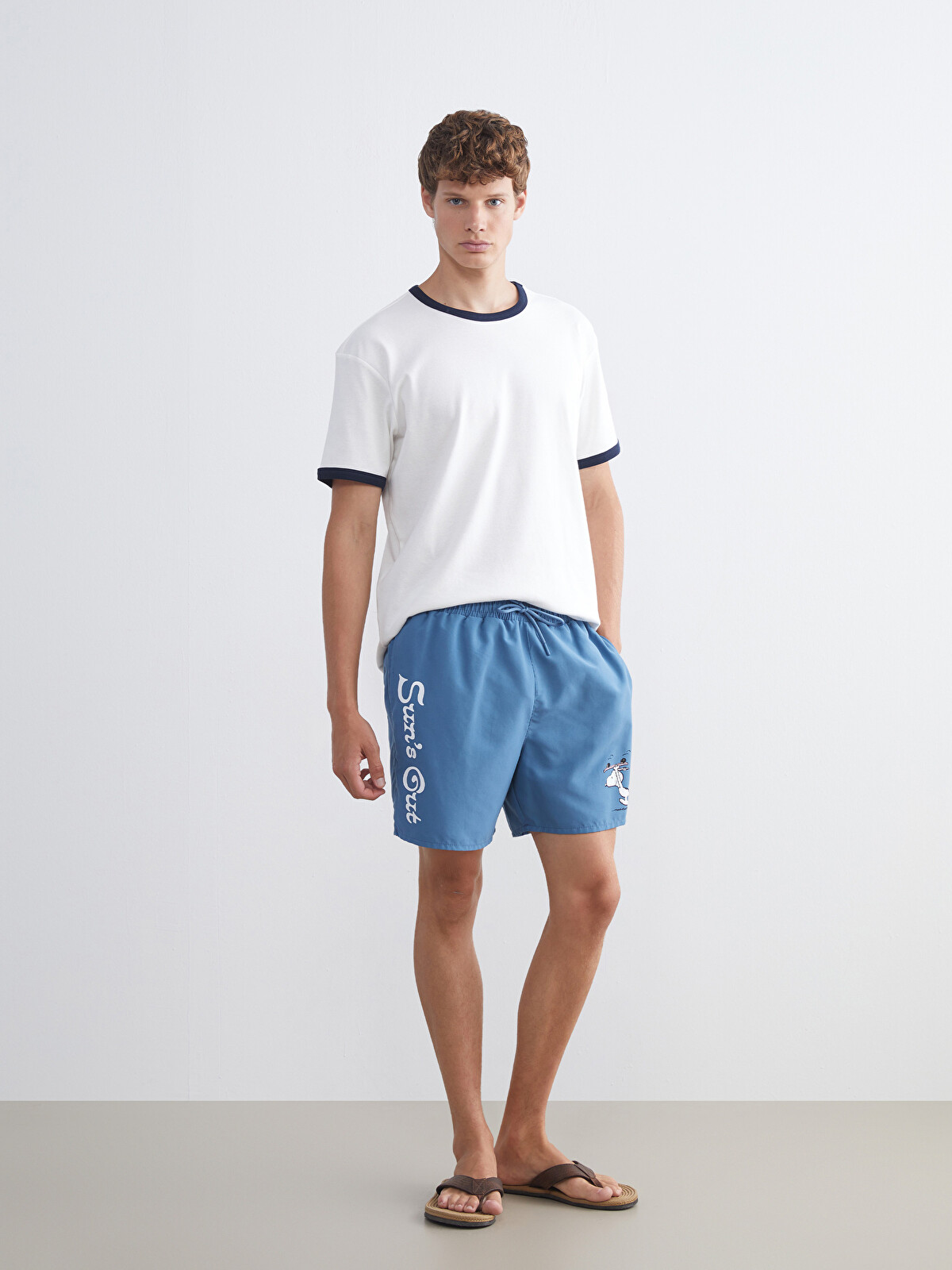 XSIDE Short Length Snoopy Printed Men's Swimming Shorts - S5HC88Z8