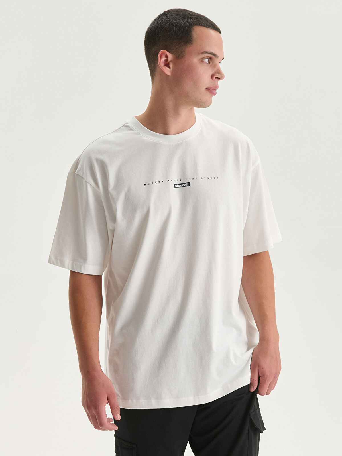 XSIDE Crew Neck Printed Jersey Men's T-Shirt -S5HK05Z8-R9J