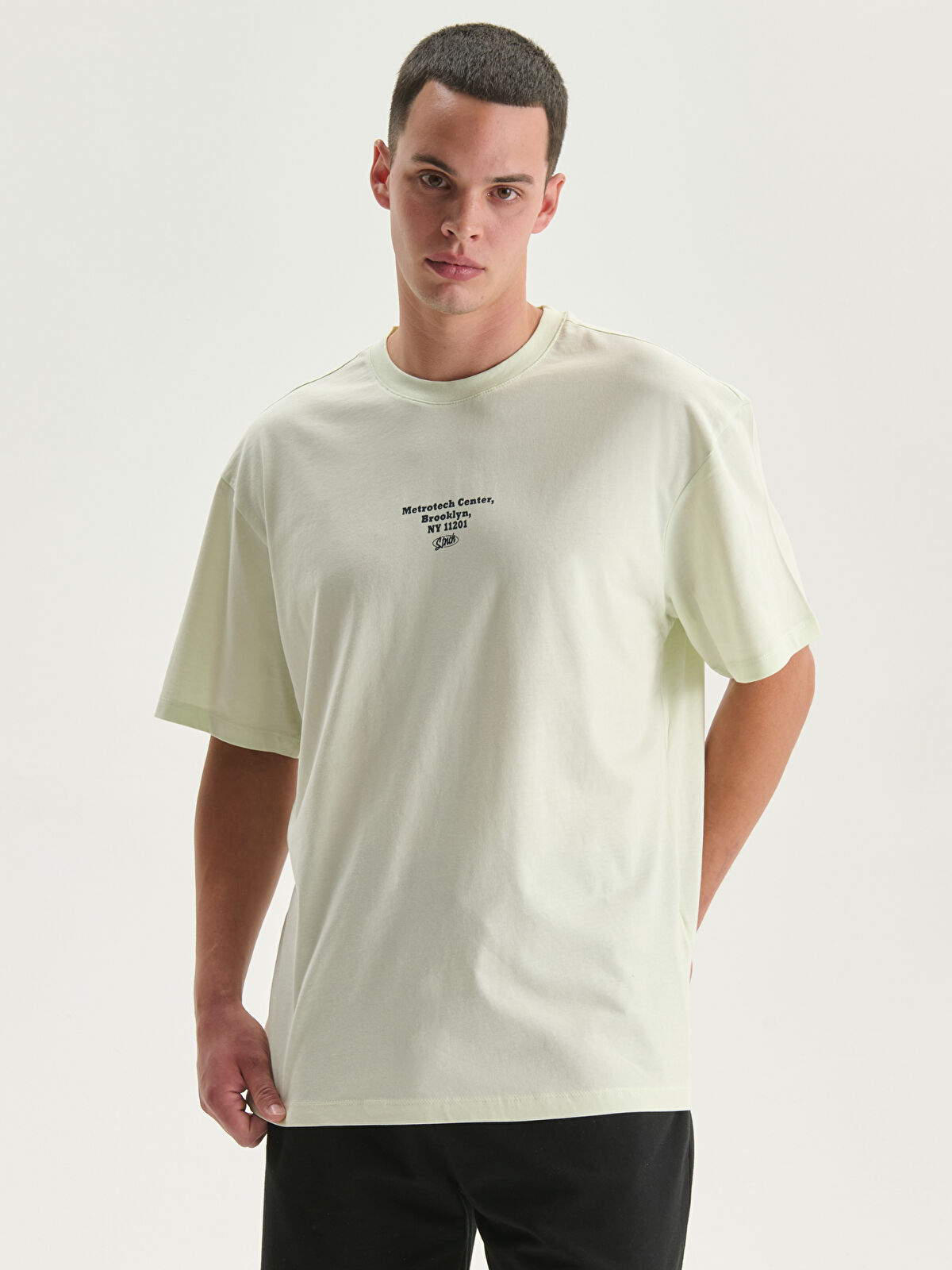 XSIDE Crew Neck Printed Jersey Men's T-Shirt -S5HK06Z8-FUB - LC