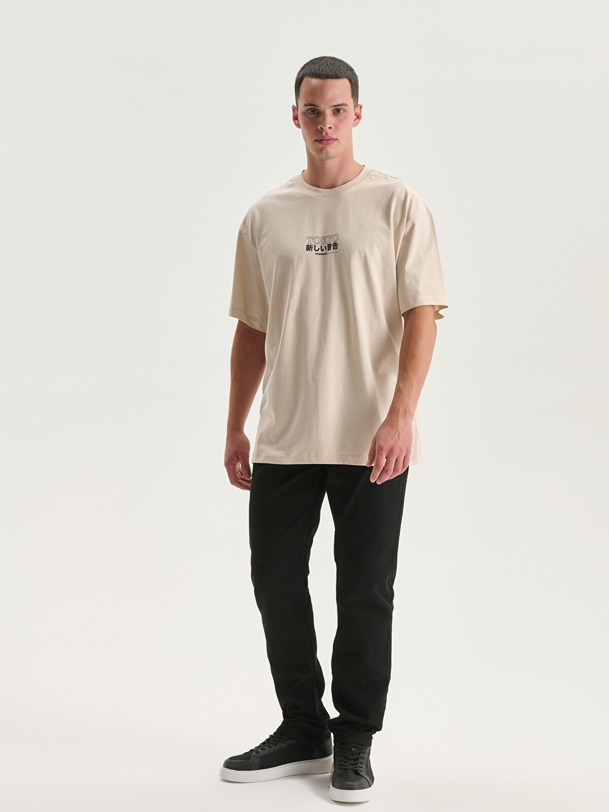 XSIDE Crew Neck Printed Men's T-Shirt - S5HK07Z8-QW5 - LC Waikiki