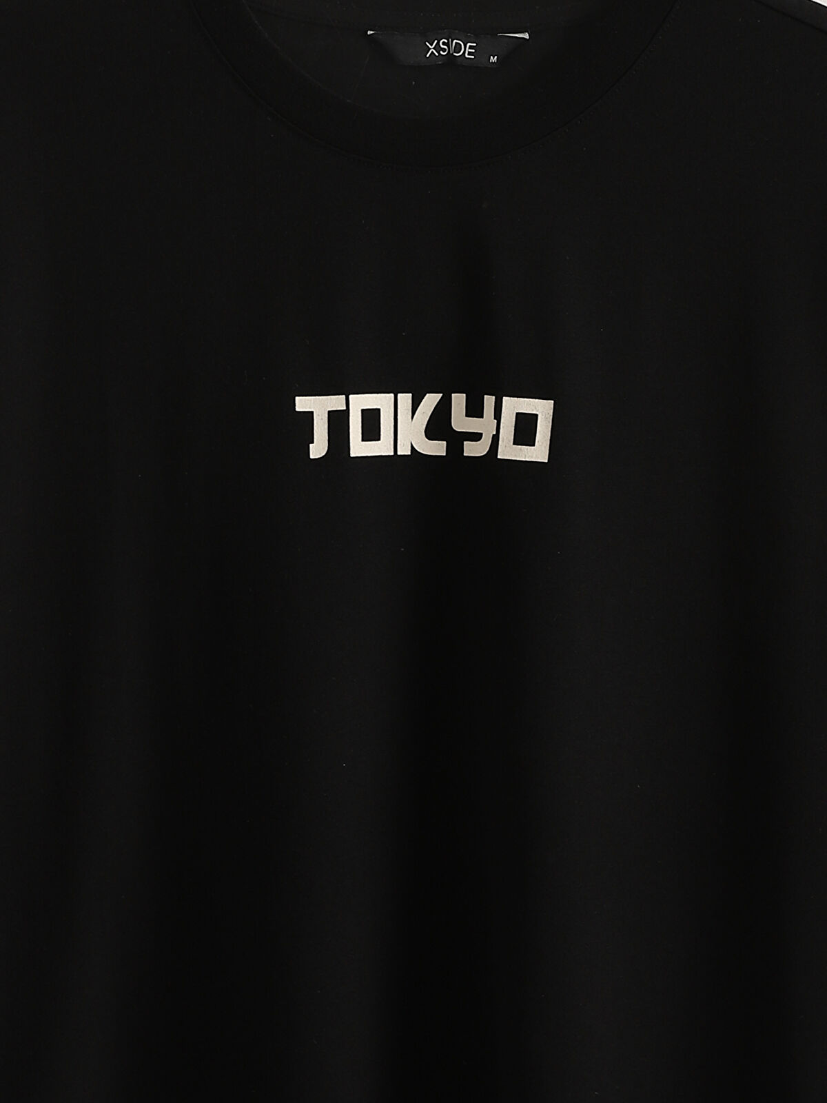 XSIDE Crew Neck Tokyo Printed Men's T-Shirt -S5HK16Z8-CVL