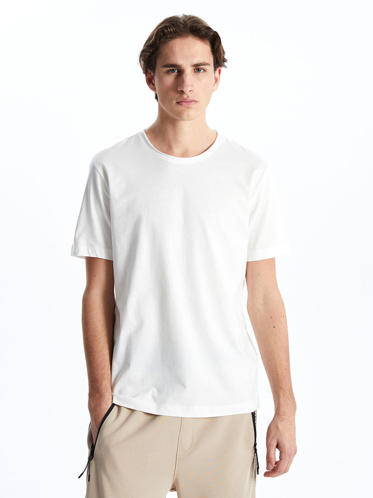 XSIDE Crew Neck Short Sleeve Men's T-Shirt -S5HK66Z8-R9J - LC Waikiki