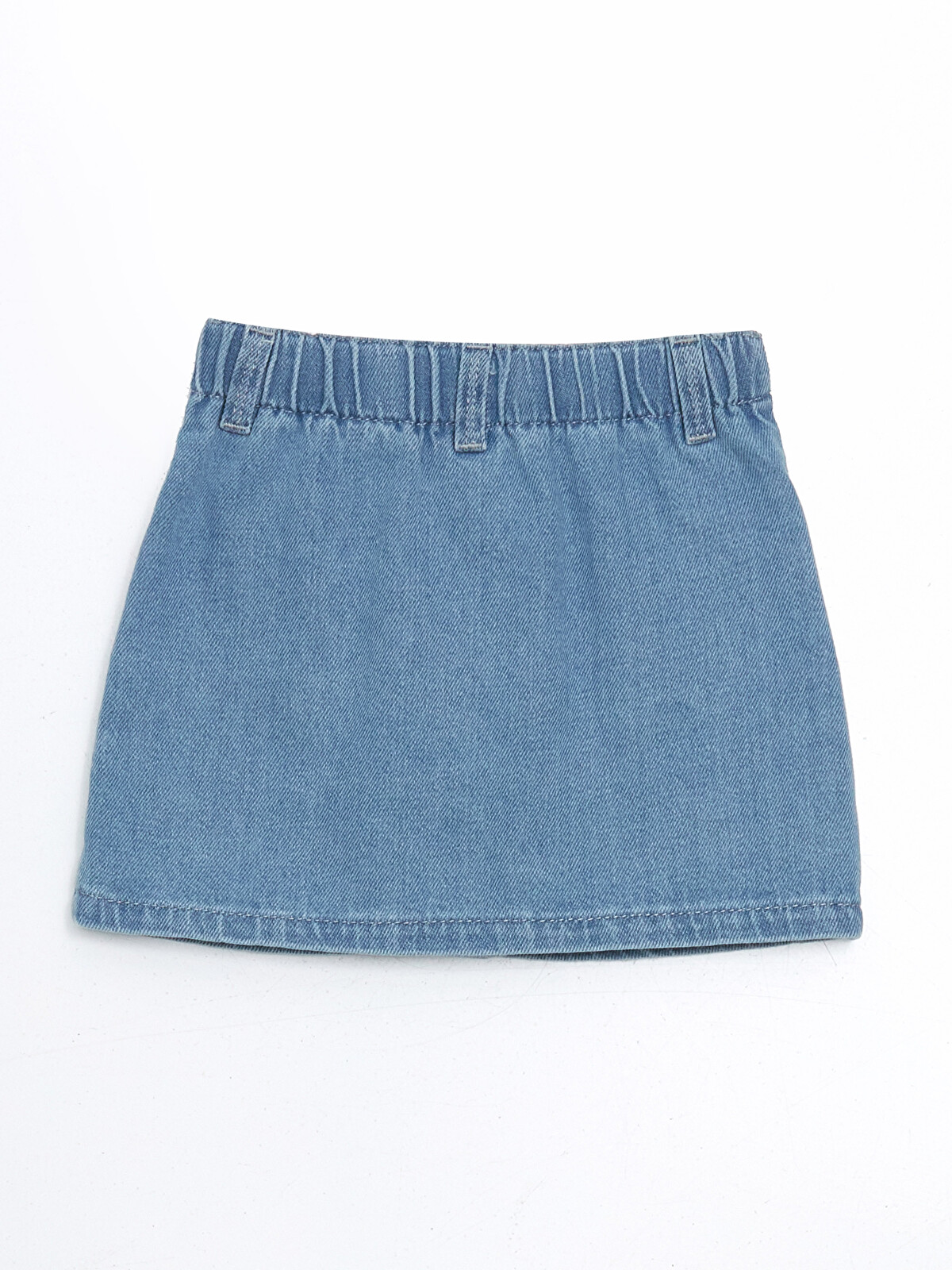 LCW Kids Girls' Floral Denim Skirt With Adjustable Waist