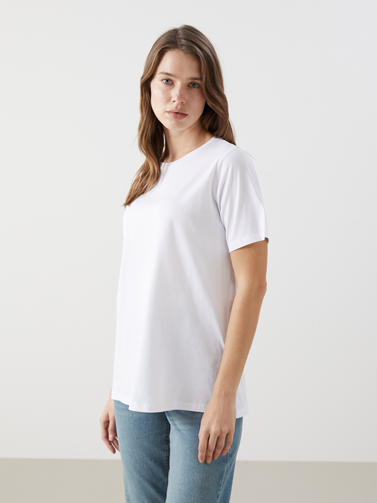 LCW Comfort Tricou Alb Femeie - S5HQ95Z8-Q6K | LC Waikiki