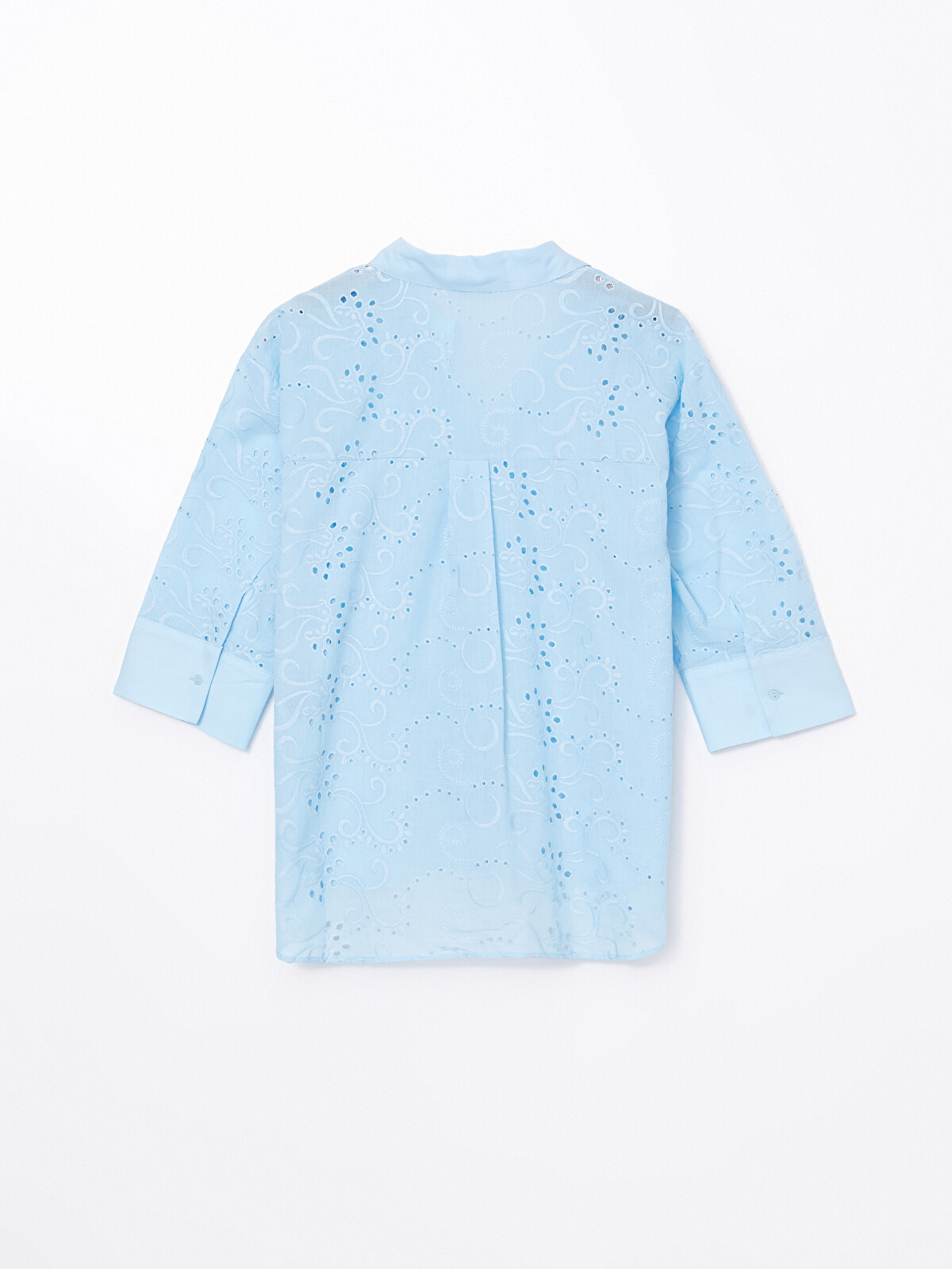 LCW Vision Openwork Oversize Women's Shirt - S5I319Z8-PAU | LC Waikiki