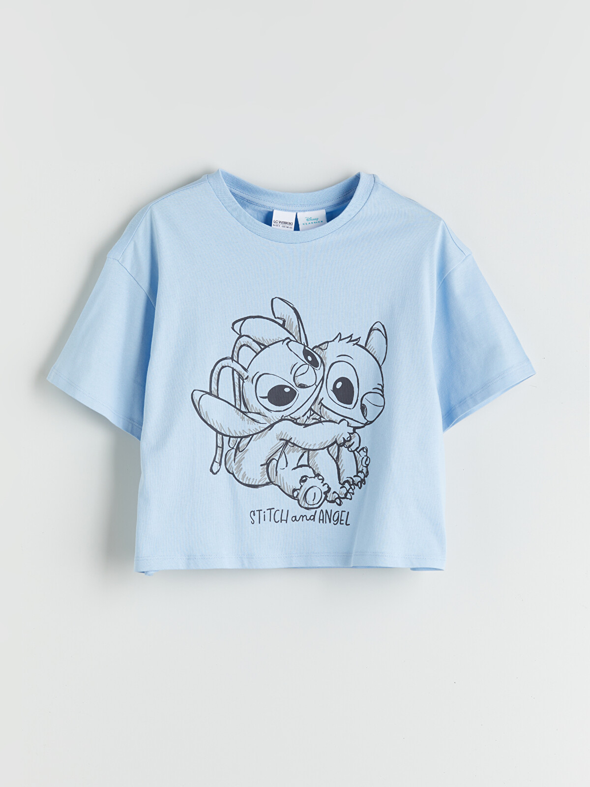 LCW Kids Stitch And Angel Printed Girls' T-shirt - S5I618Z4-QXG