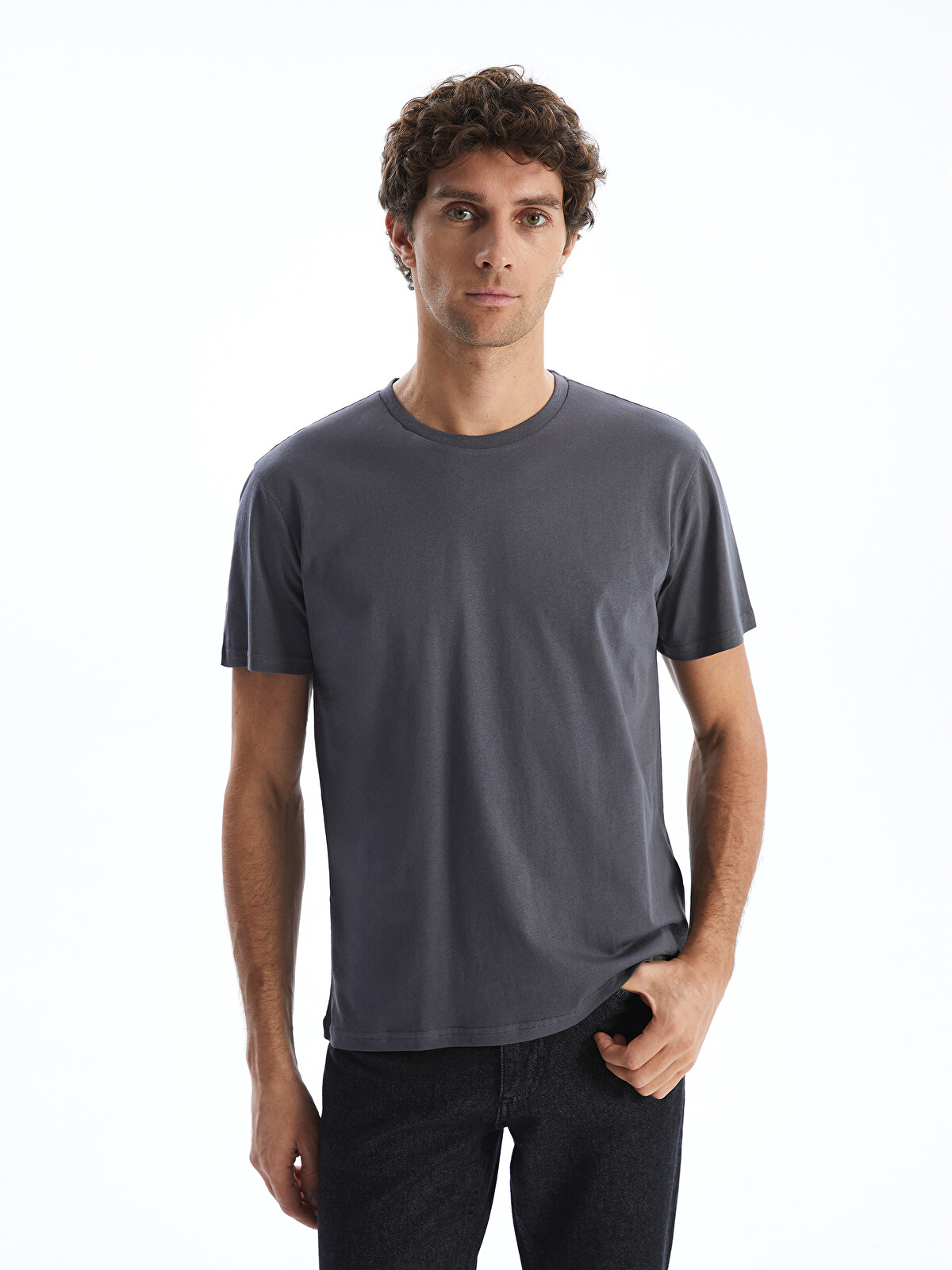 LCW ECO Crew Neck Jersey Men's T-Shirt - S5I684Z8-CTH | LC Waikiki