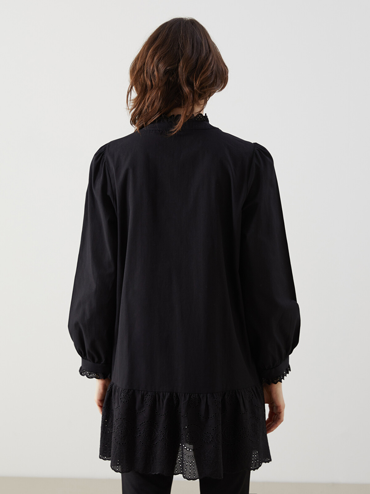 Aimée black lenis linen 完売品 LCW Comfort Hakim Yaka Nakışlı Poplin Kadın Tunik - S5I817Z8-CVL