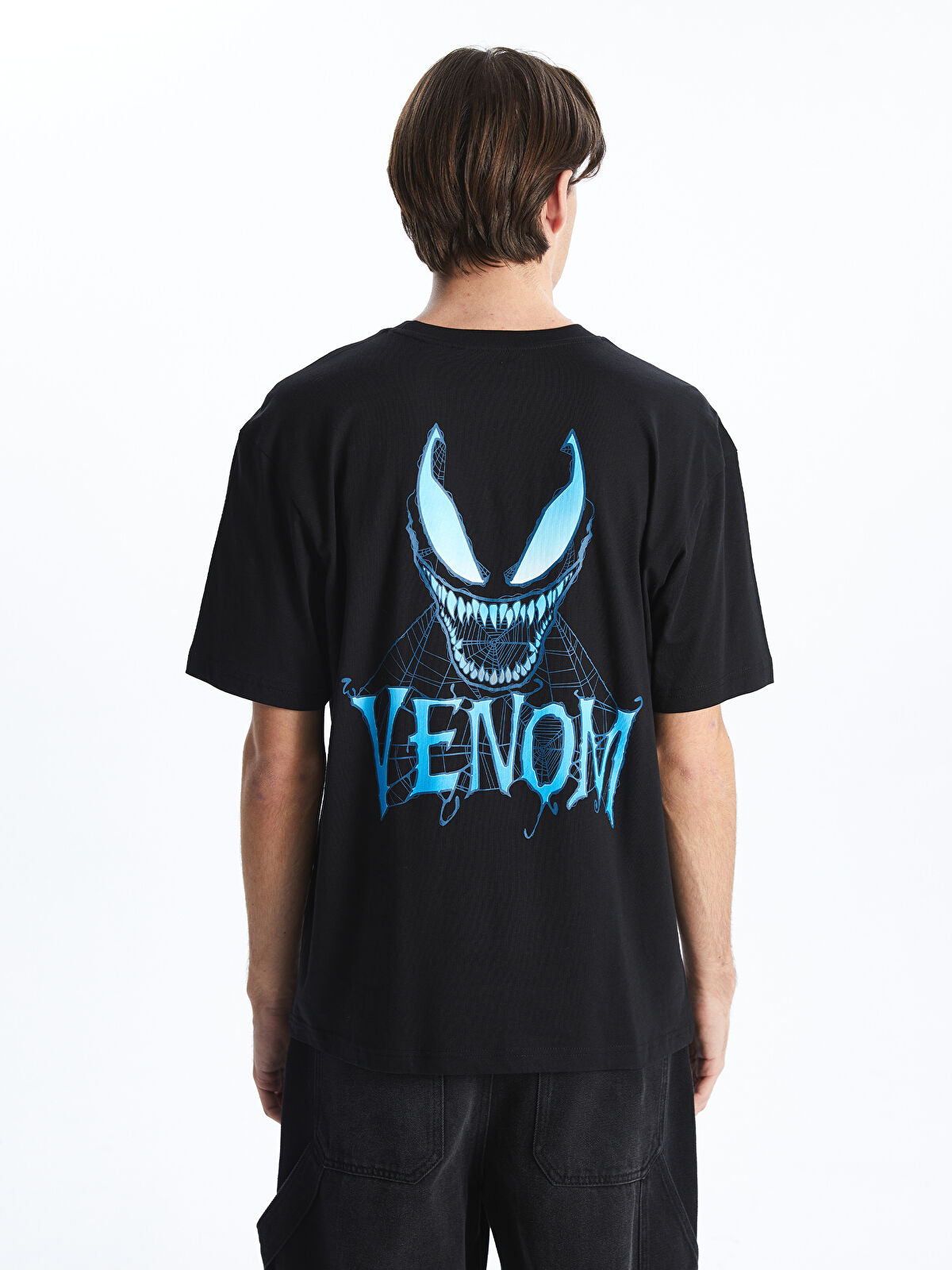 Crew Neck Venom Printed Jersey Men's T-Shirt -S5IB10Z8-CVL