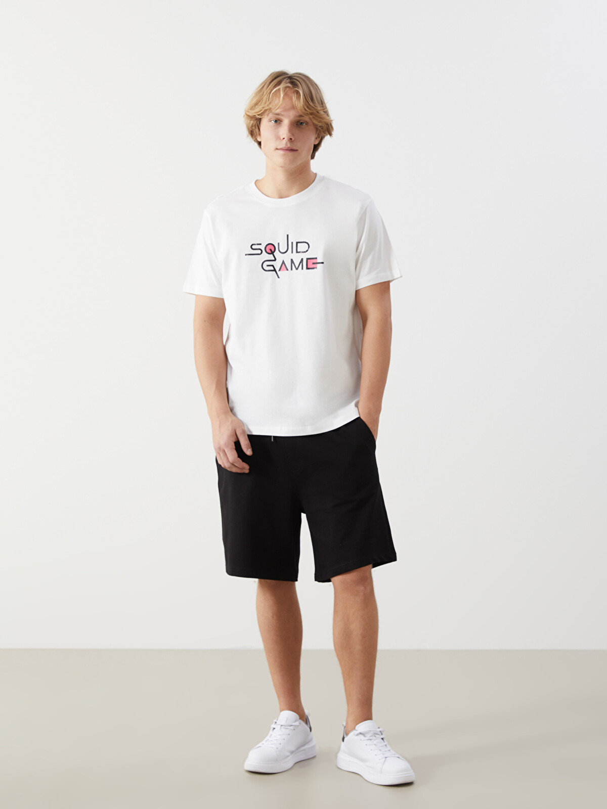 XSIDE Crew Neck Short Sleeve Squid Game Printed Jersey Men's T