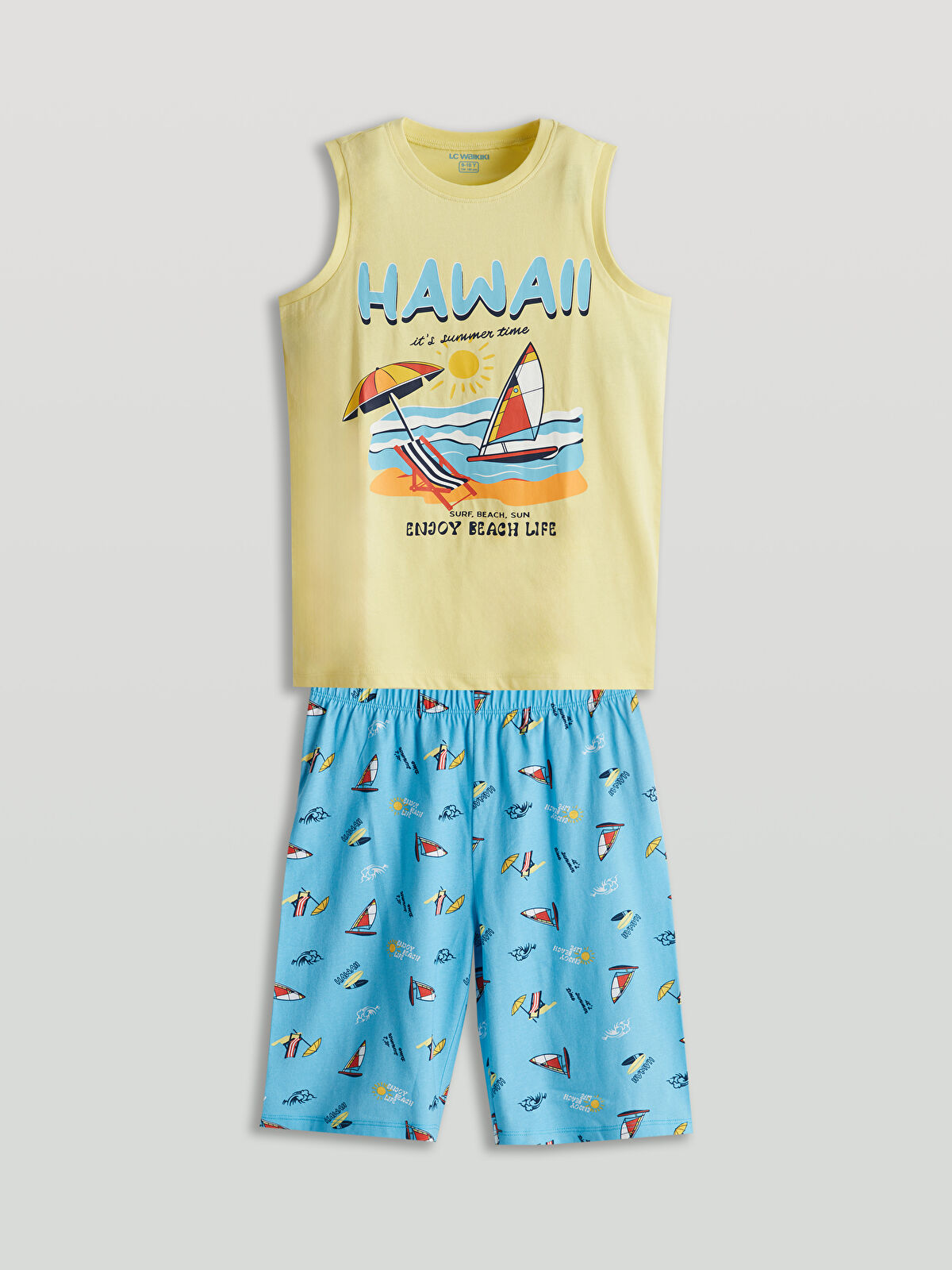 p._.q.30様 LCW Kids Ekru Bisiklet Yaka Stitch Baskılı Kız Çocuk Tişört