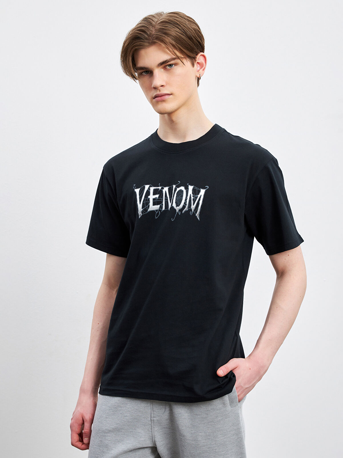 XSIDE Crew Neck Venom Printed Jersey Men's T-Shirt - S5IH78Z8-CVL