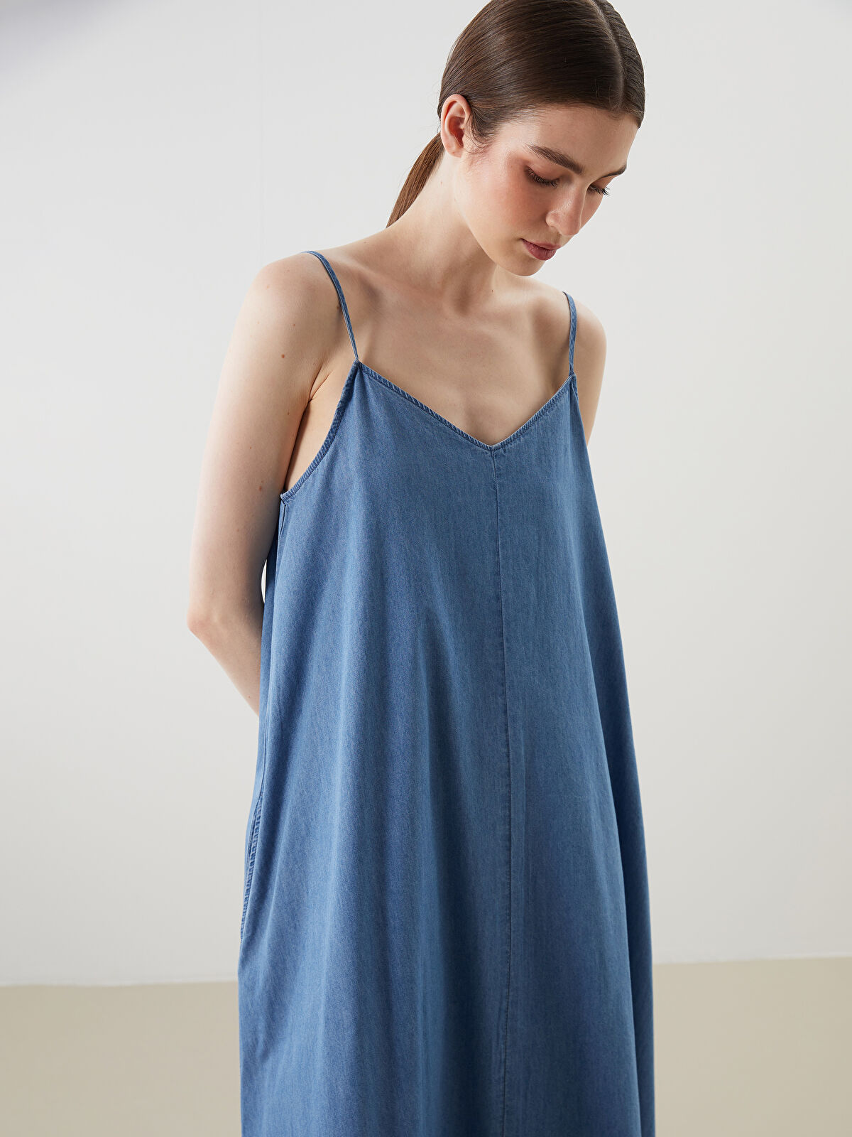 LCWAIKIKI Classic Woman INDIGO Denim Dress -S5IN73Z8-H45