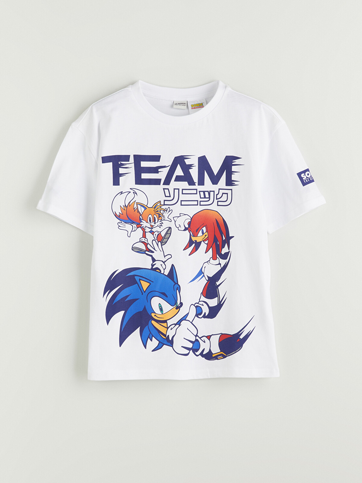 LCW Kids Bisiklet Yaka Sonic Baskılı Erkek Çocuk Tişört - S5IP10Z4