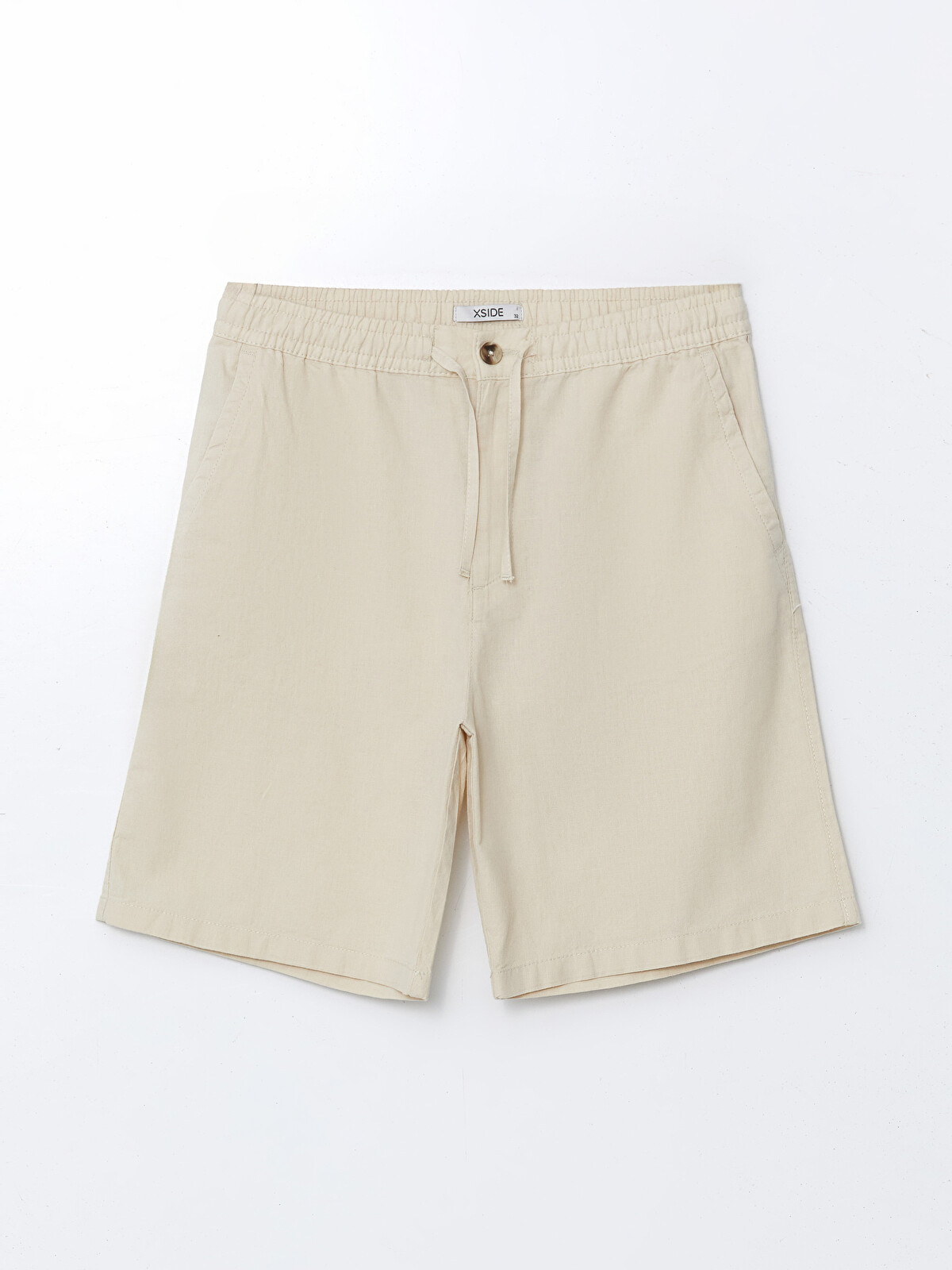 XSIDE Relaxed Fit Linen Blend Men's Shorts - S5IP44Z8-VZH | LC Waikiki