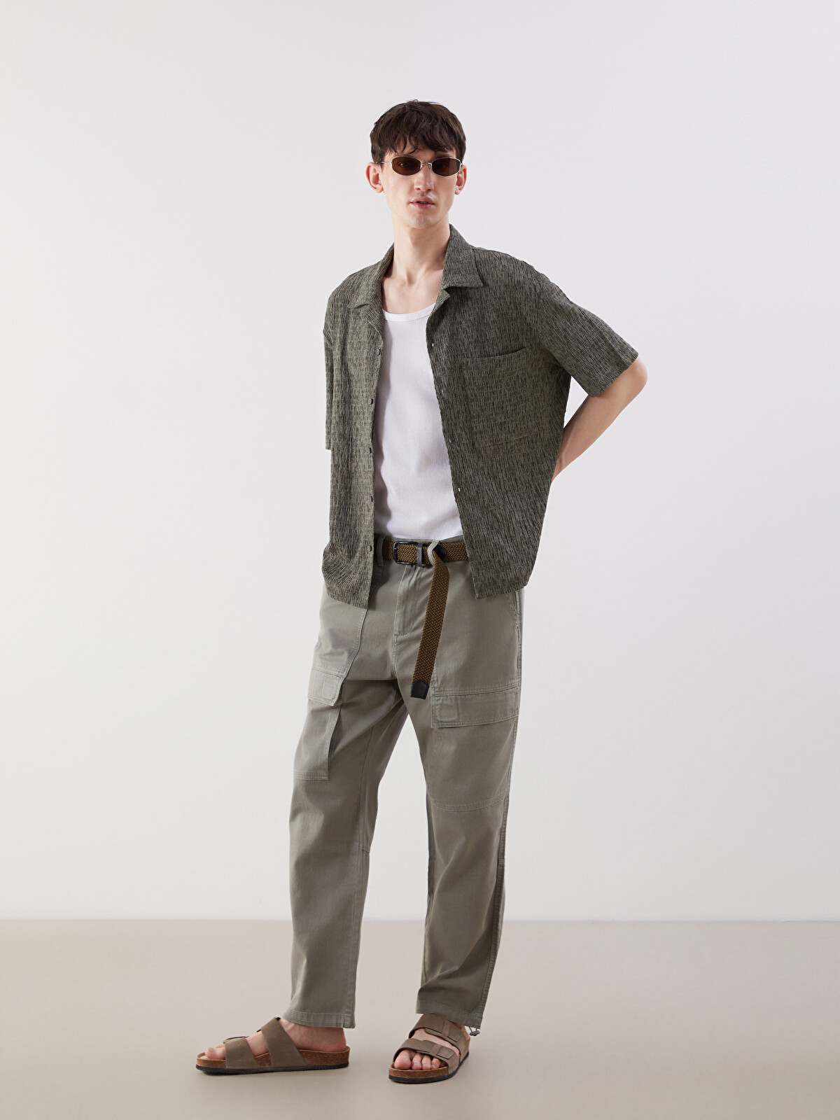 XSIDE Relaxed Fit Twill Men's Cargo Trousers - S5IP49Z8-Z3Q | LC