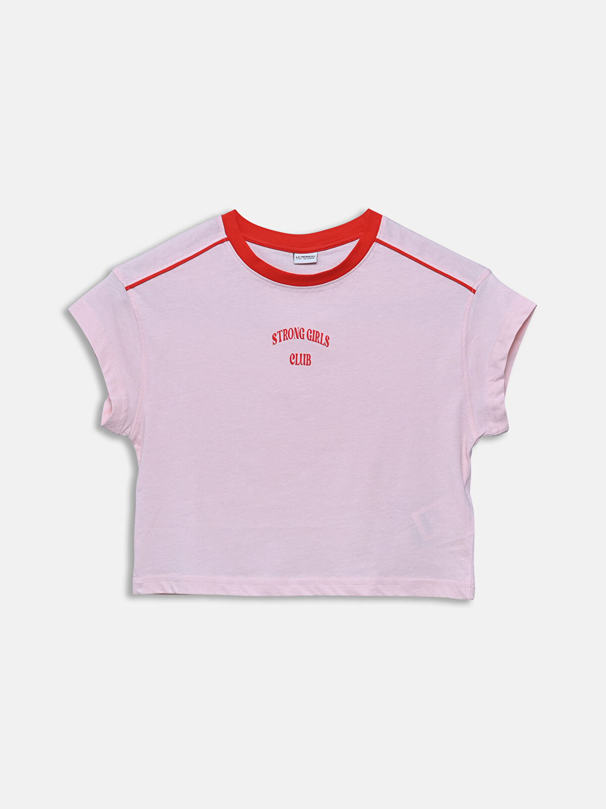 LCW Kids Crew Neck Printed Girls' T-shirt - S5IP65Z4-R9J | LC Waikiki