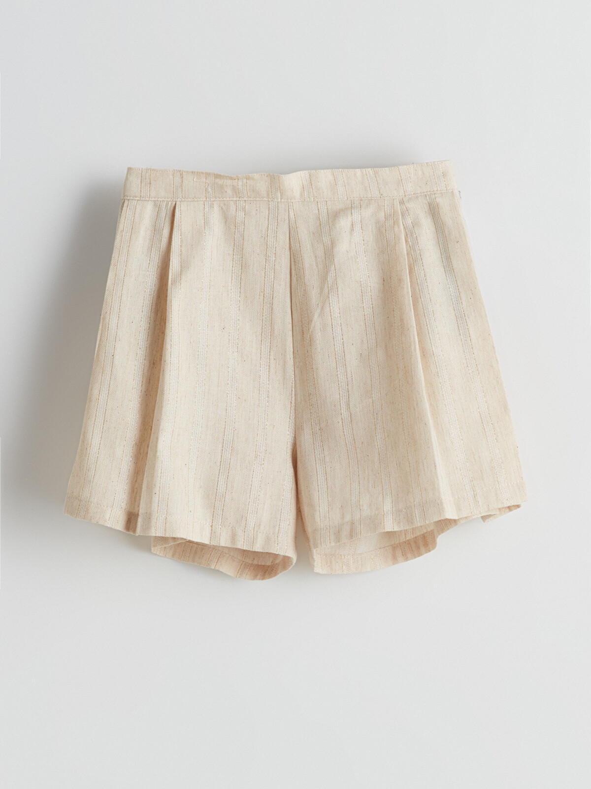 LCW Kids Girls' Linen Look Pleated Shorts - S5IQ10Z1-FWM | LC Waikiki