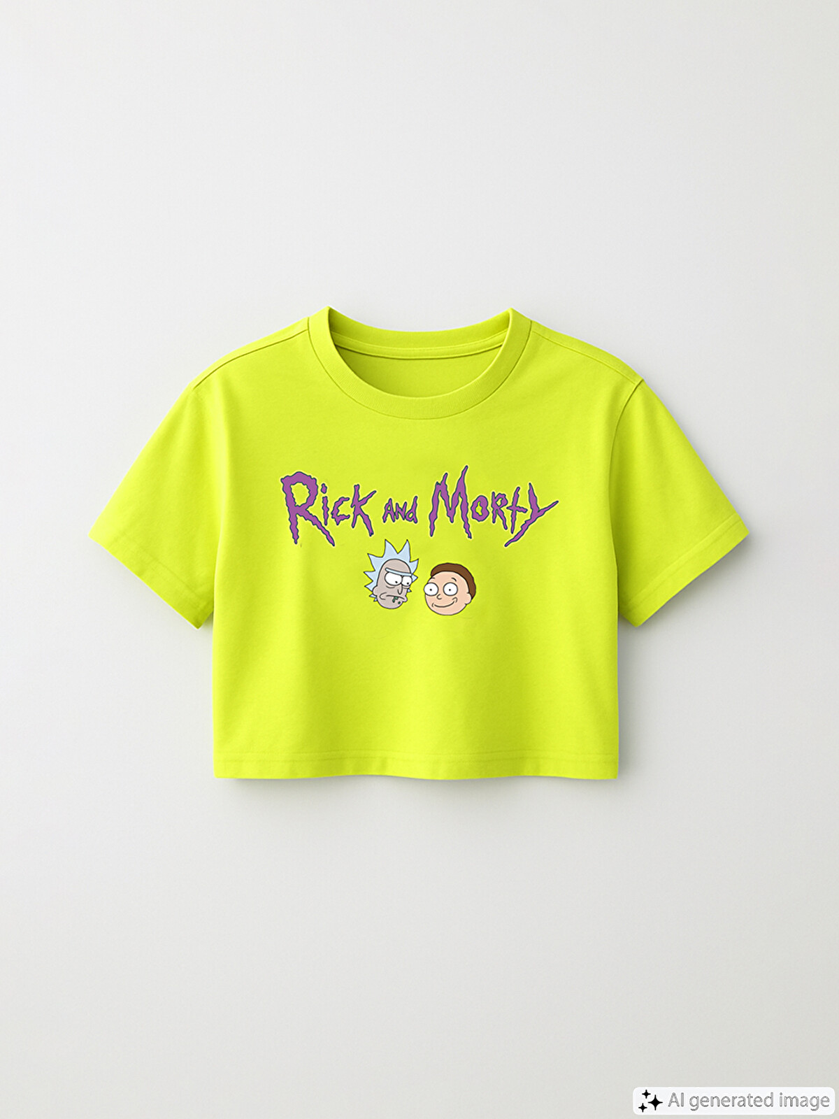 Richard X Girls On Top クラフトワーク・マッシュアップ！ LCWAIKIKI Classic Crew Neck Rick and Morty Printed Short Sleeve