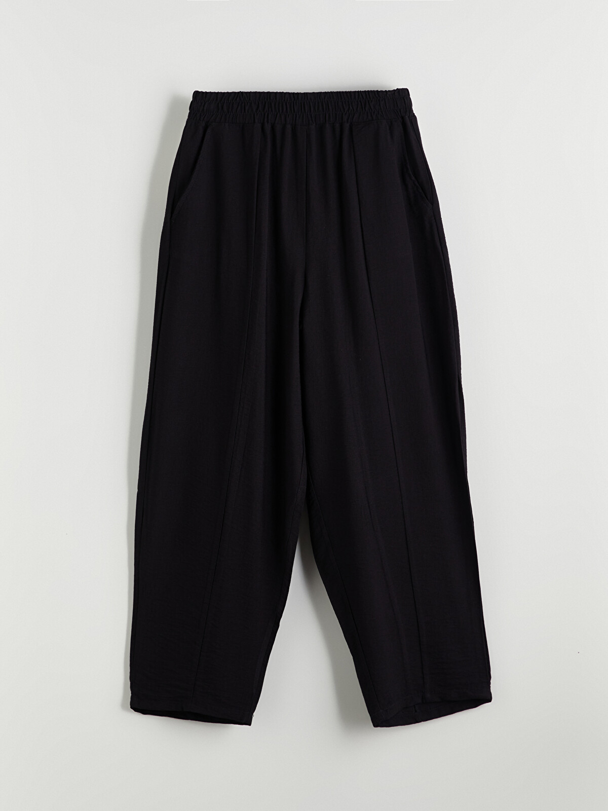 溝淵 LCW Modest Beli Lastikli Havuç Kesim Kadın Pantolon - S5IY46Z8-RQL