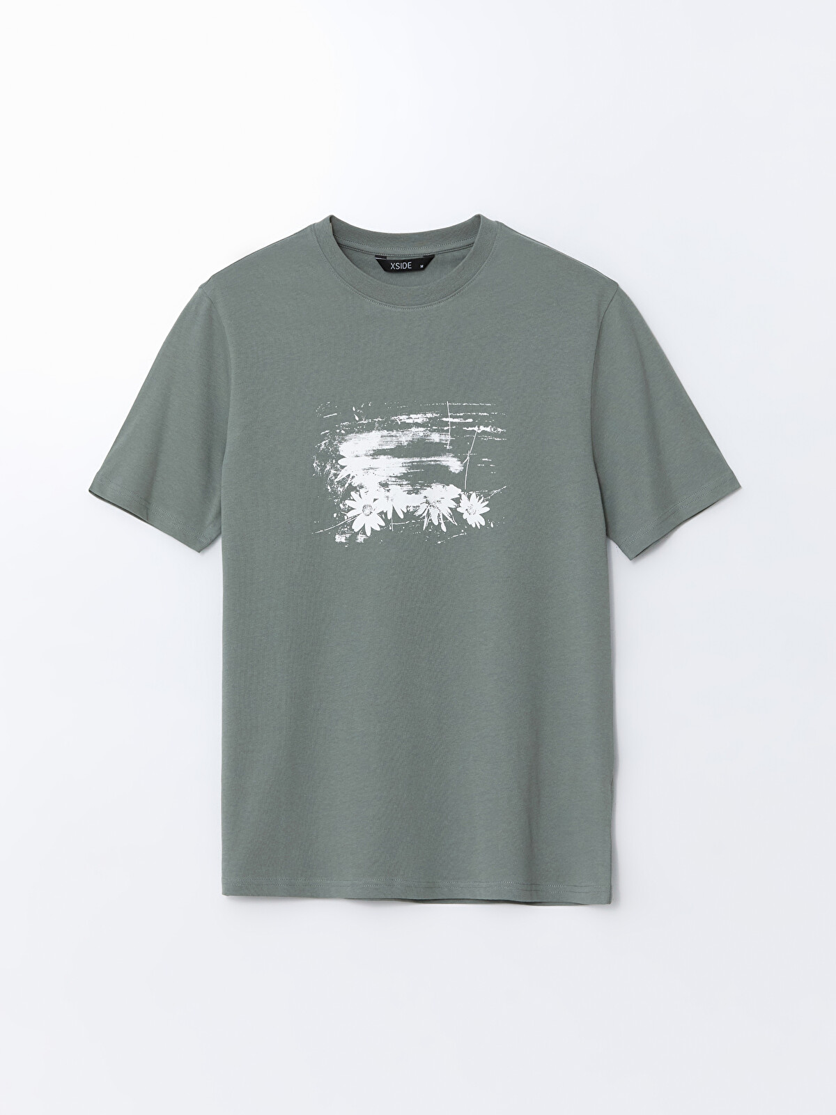 XSIDE Crew Neck Printed Jersey Men's T-Shirt - S5IY73Z8-S0H | LC