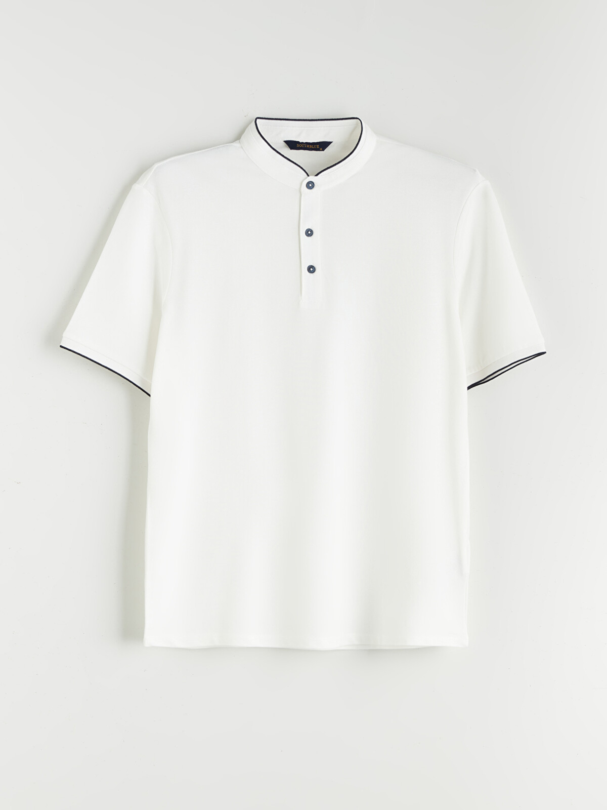 SOUTHBLUE Grandad Collar Pique Men's T-Shirt - S5J158Z8-R9J | LC
