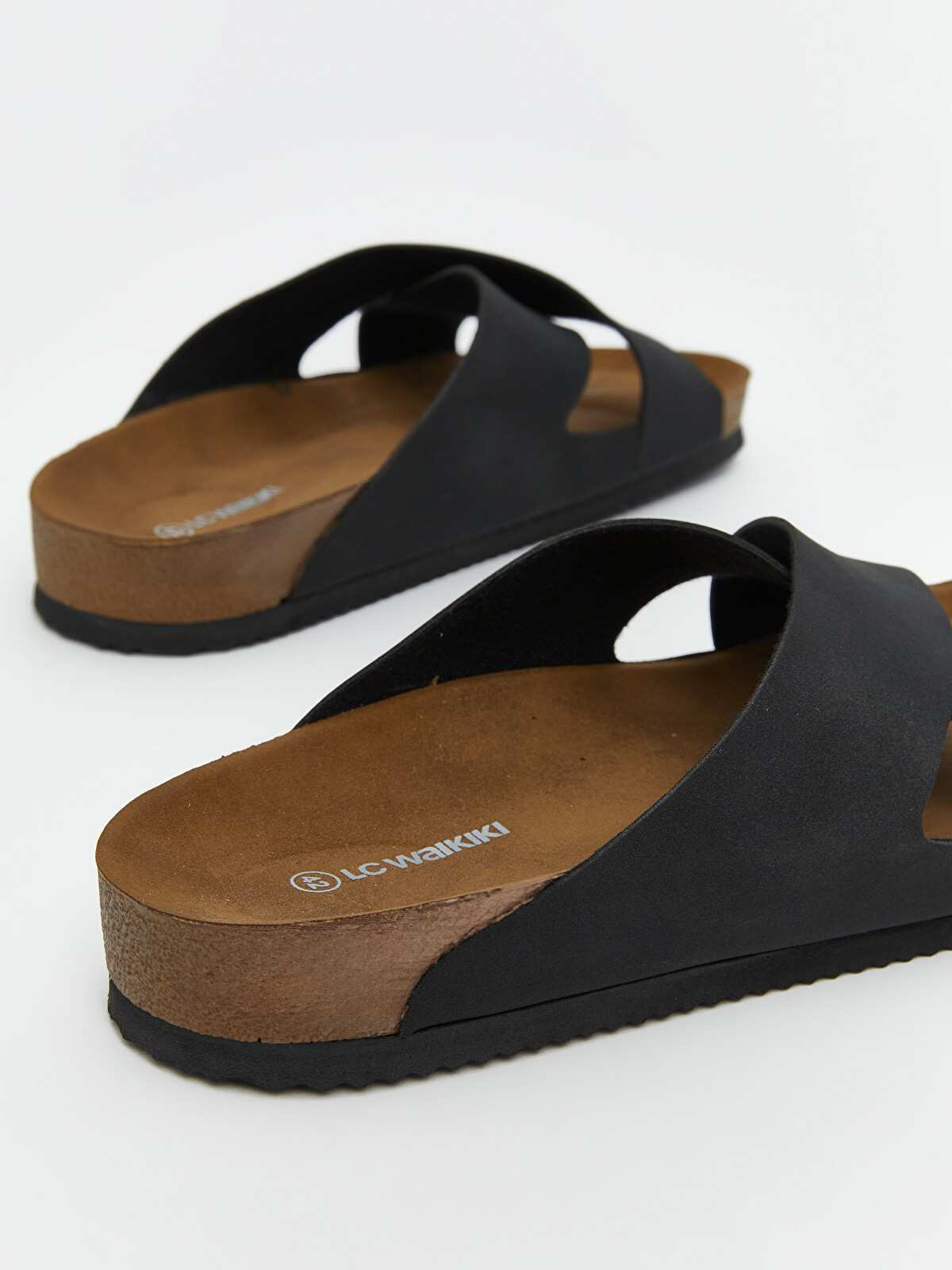 LCW STEPS Faux Leather Cross-strap Men's Slippers - S5J185Z8-CVL