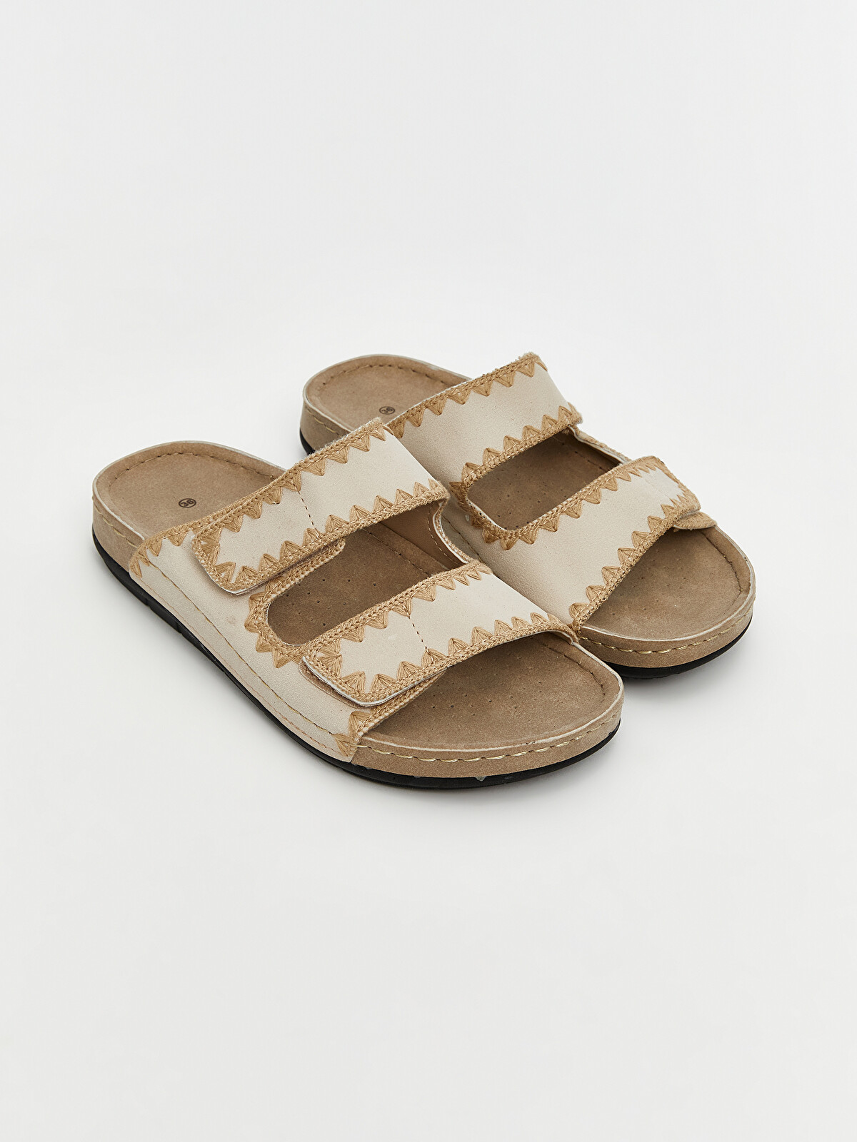  SLIPPER ベージュ LCW STEPS Hook And Loop Double Strap Women's Slipper - S5J209Z8