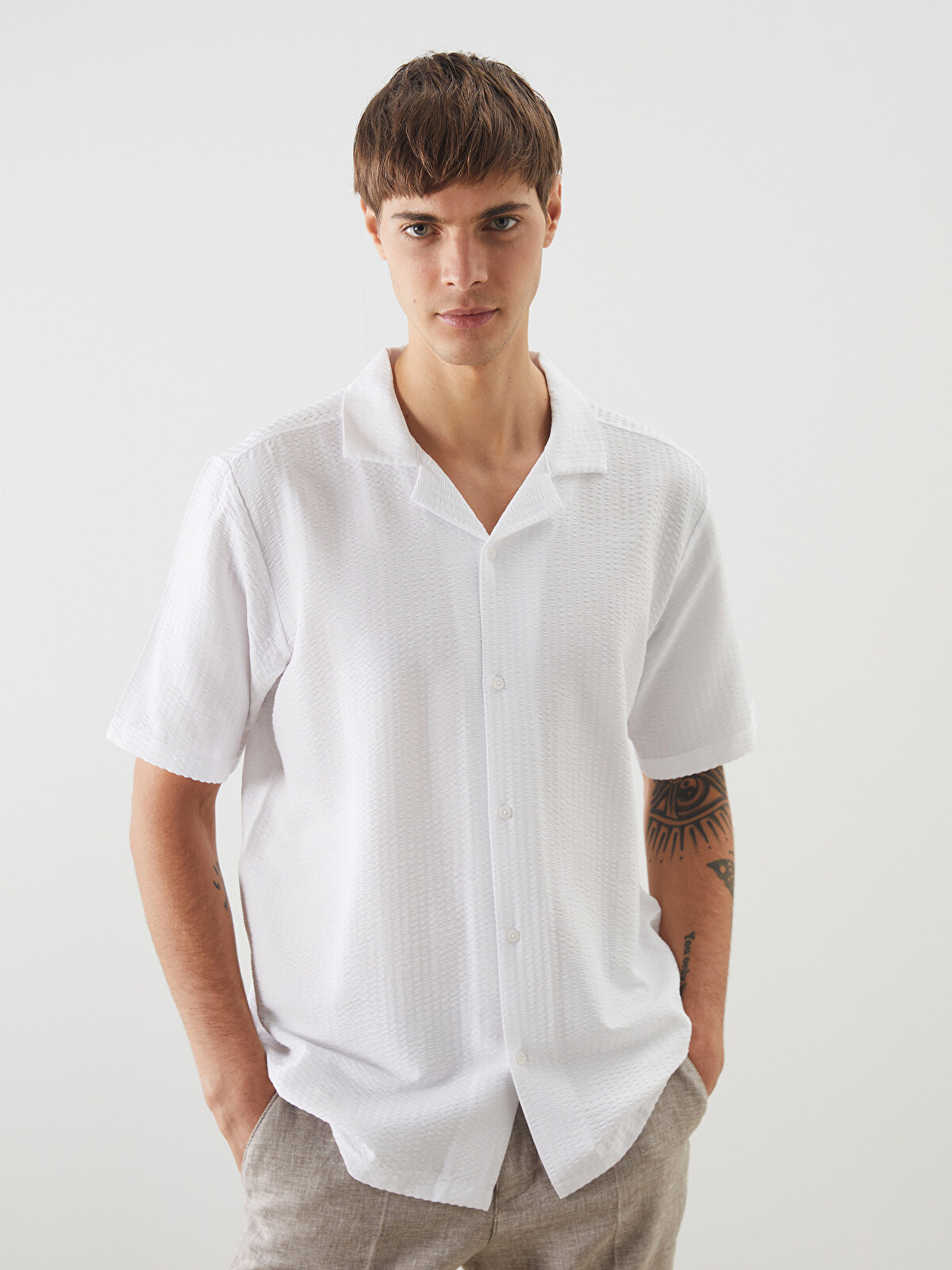 SOUTHBLUE Men's Resort Collar Shirt - S5J471Z8-Q6K | LC Waikiki
