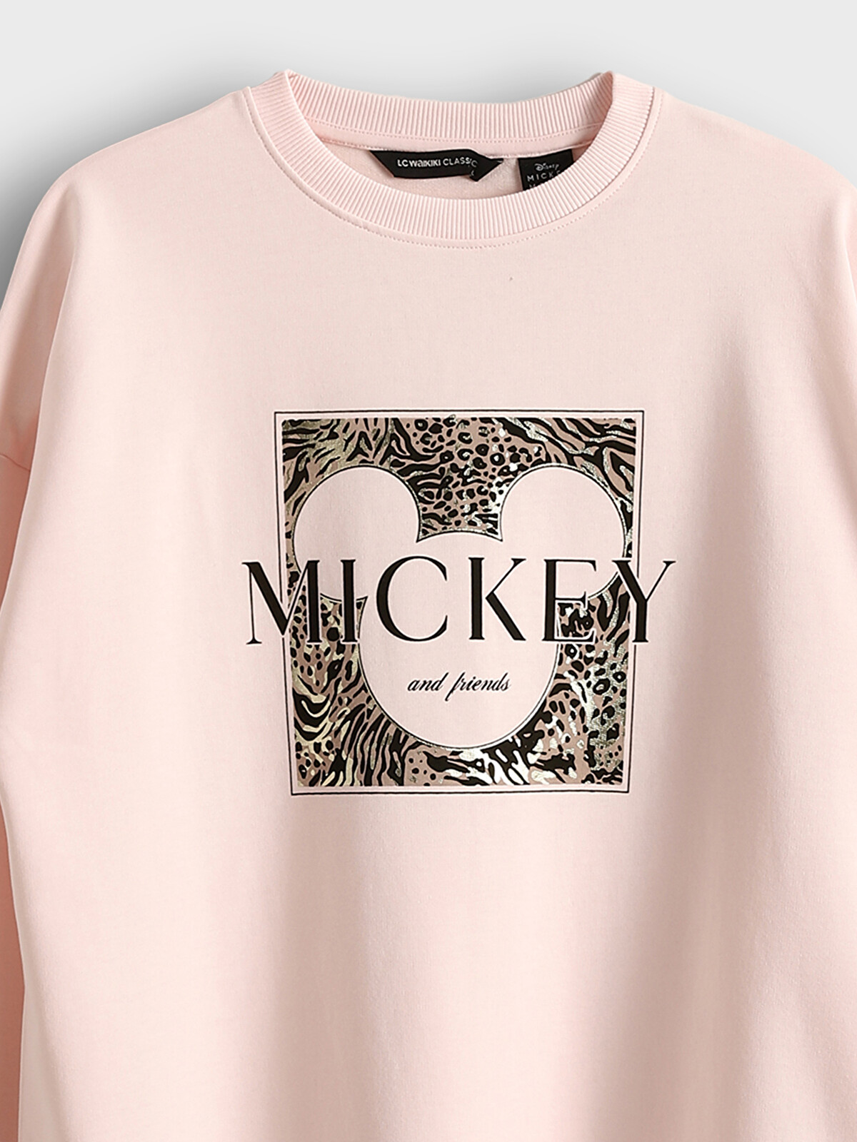 Maglia Rosa ジャンク LCWAIKIKI Classic Hanorac Tunică cu Guler Rotund Imprimat Mickey