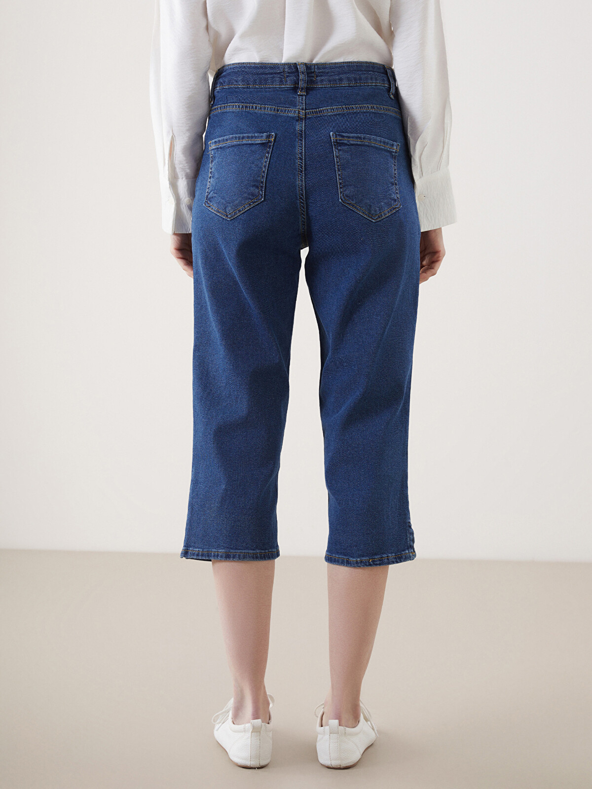 LCWAIKIKI Classic Dar Fit Kadın Jean Kapri - S5J652Z8-H45 | LC Waikiki