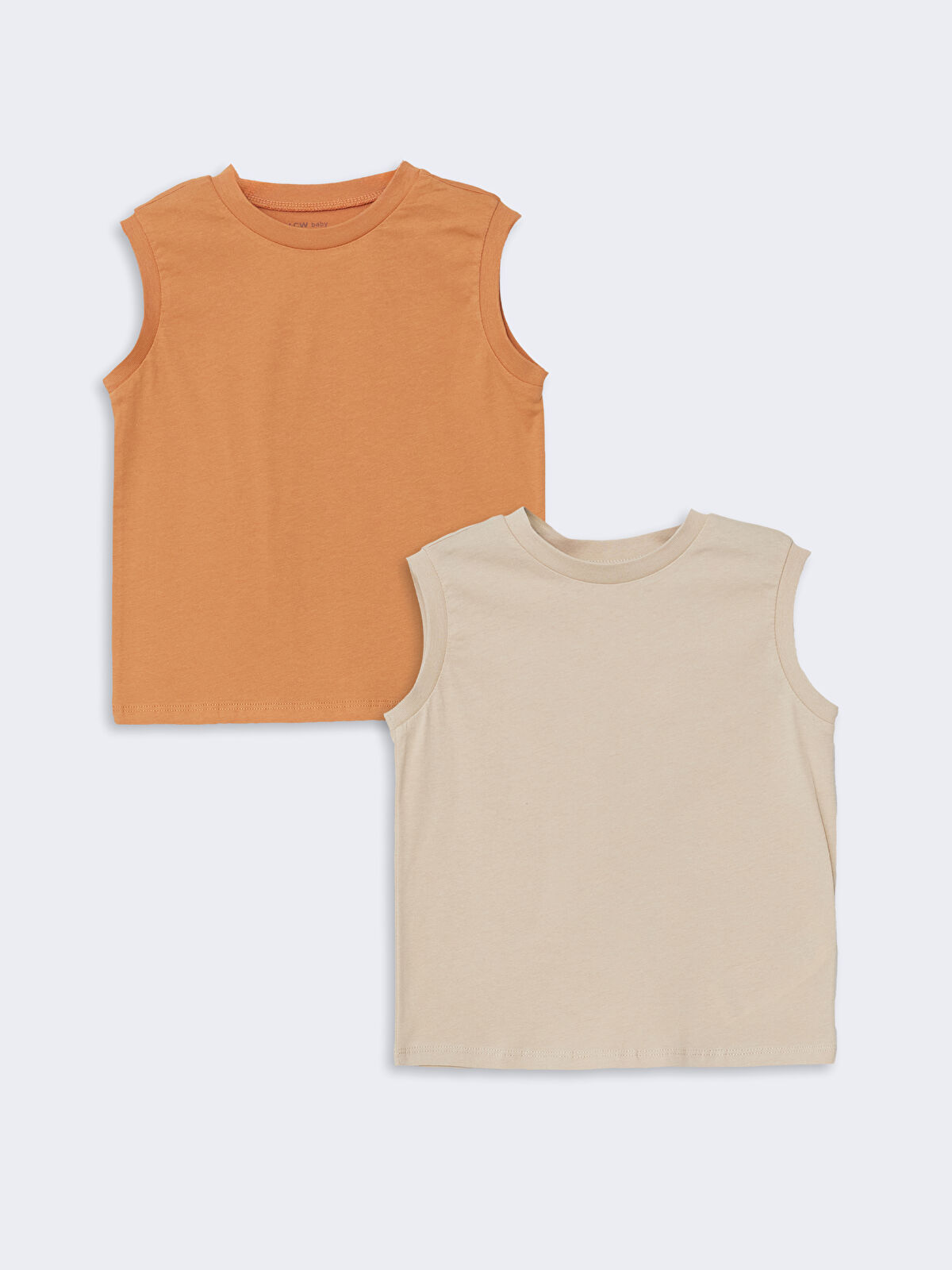 LCW baby Bisiklet Yaka Basic Erkek Bebek Atlet 2'li